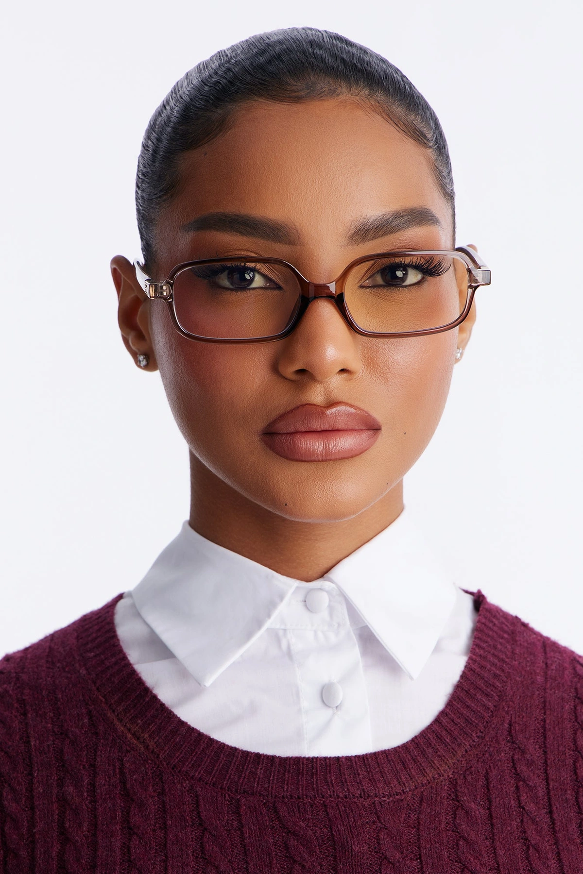 Mira Square Blue Light Glasses - Taupe — Bege acinzentado