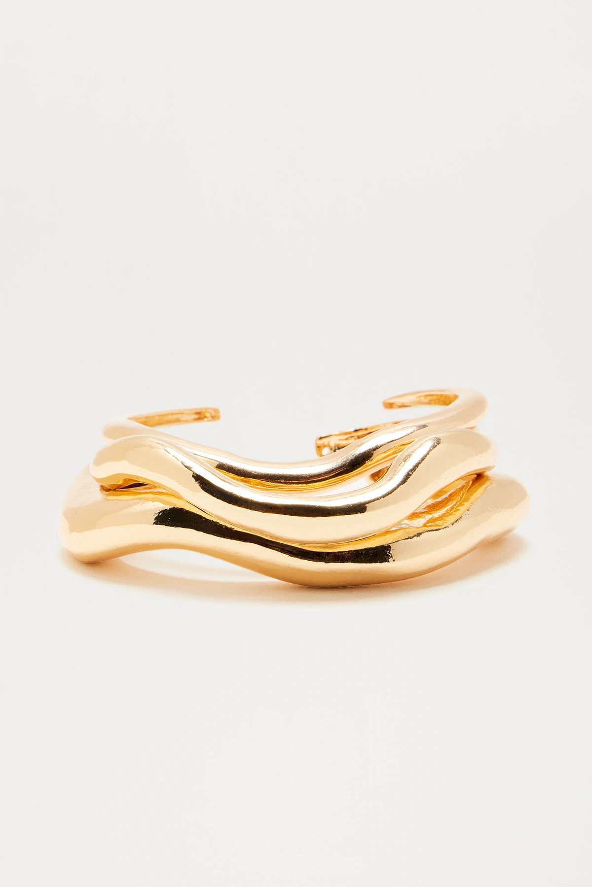 Different Pages 3 Piece Bangle Set - Gold — Dourado