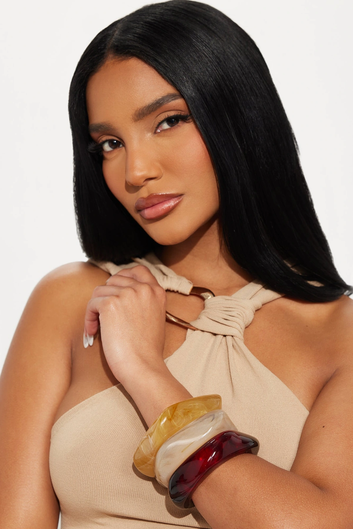 Sotainy 3 Piece Bracelet Set - Nude/combo — Nude/combinação