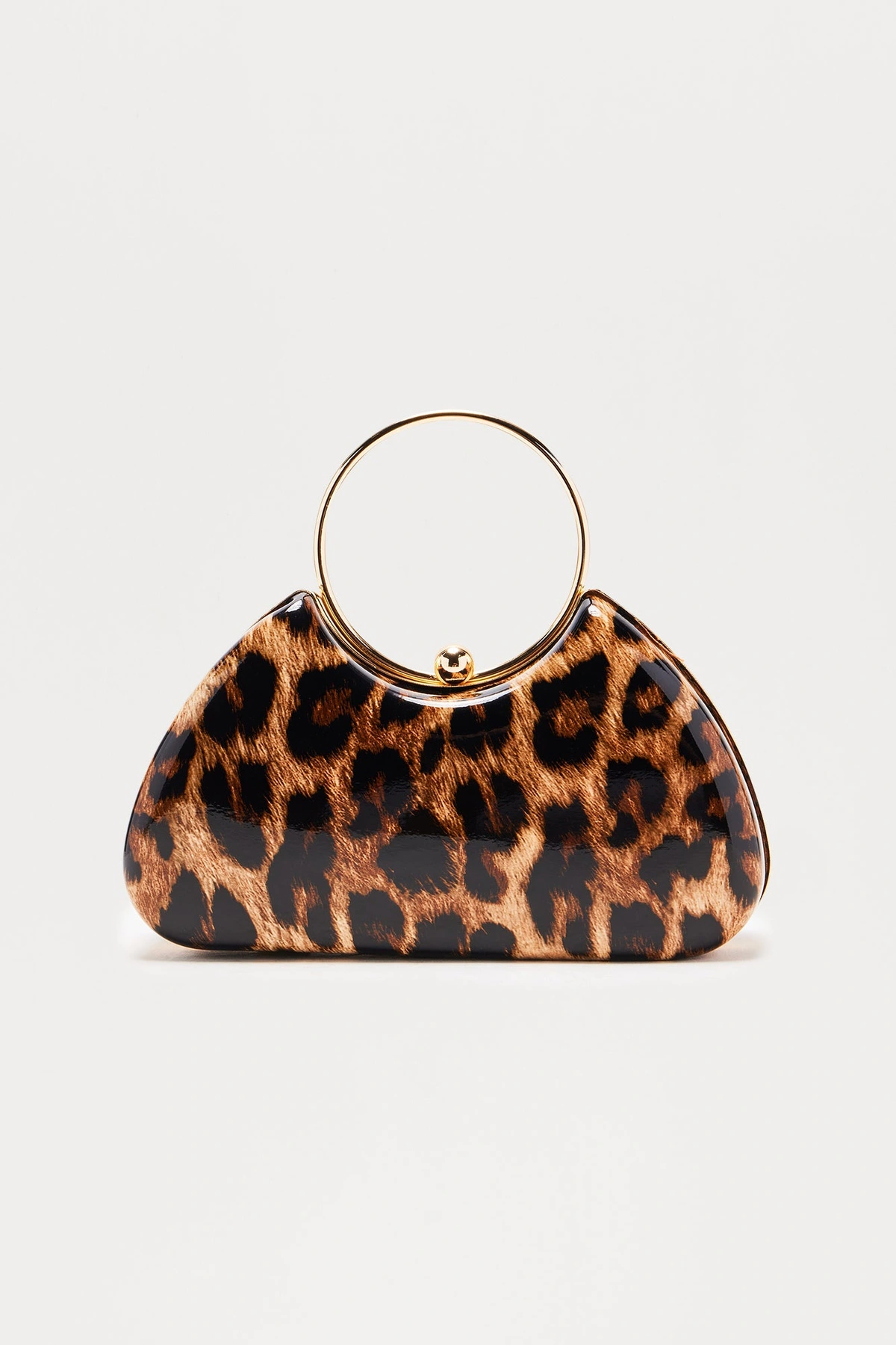 Hard Card Gold Clutch - Leopard — Leopardo