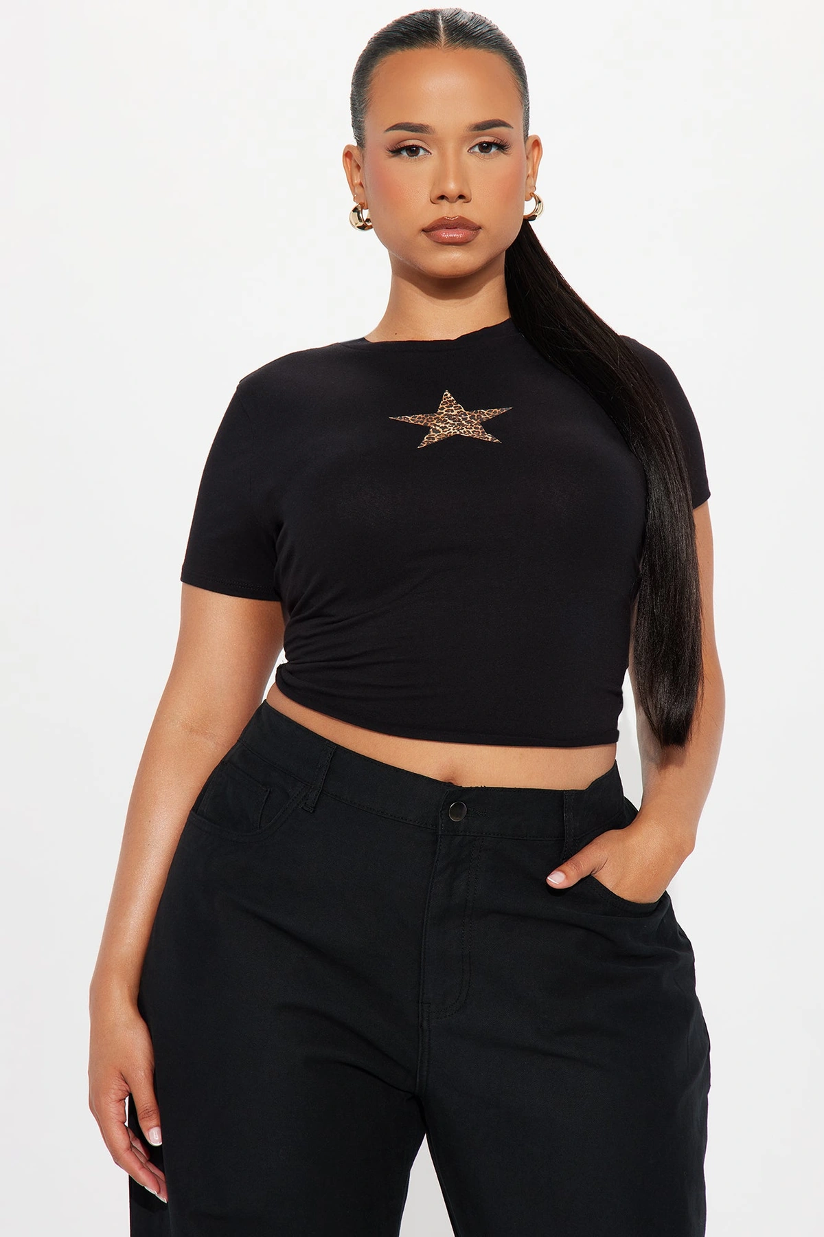 Stargirl Baby Tee - Black — Preto