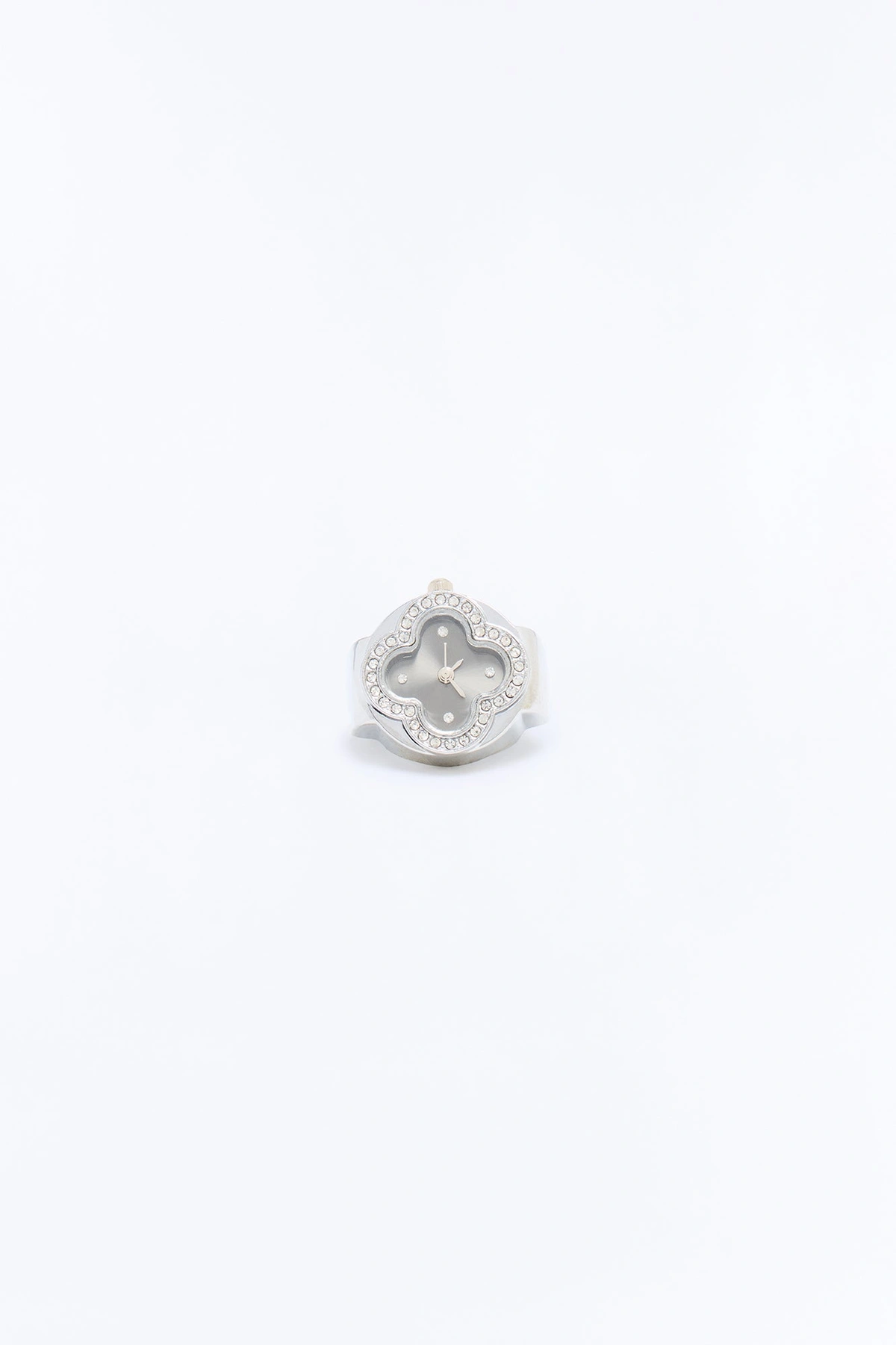 Clover Watch Ring - Silver — Prateado