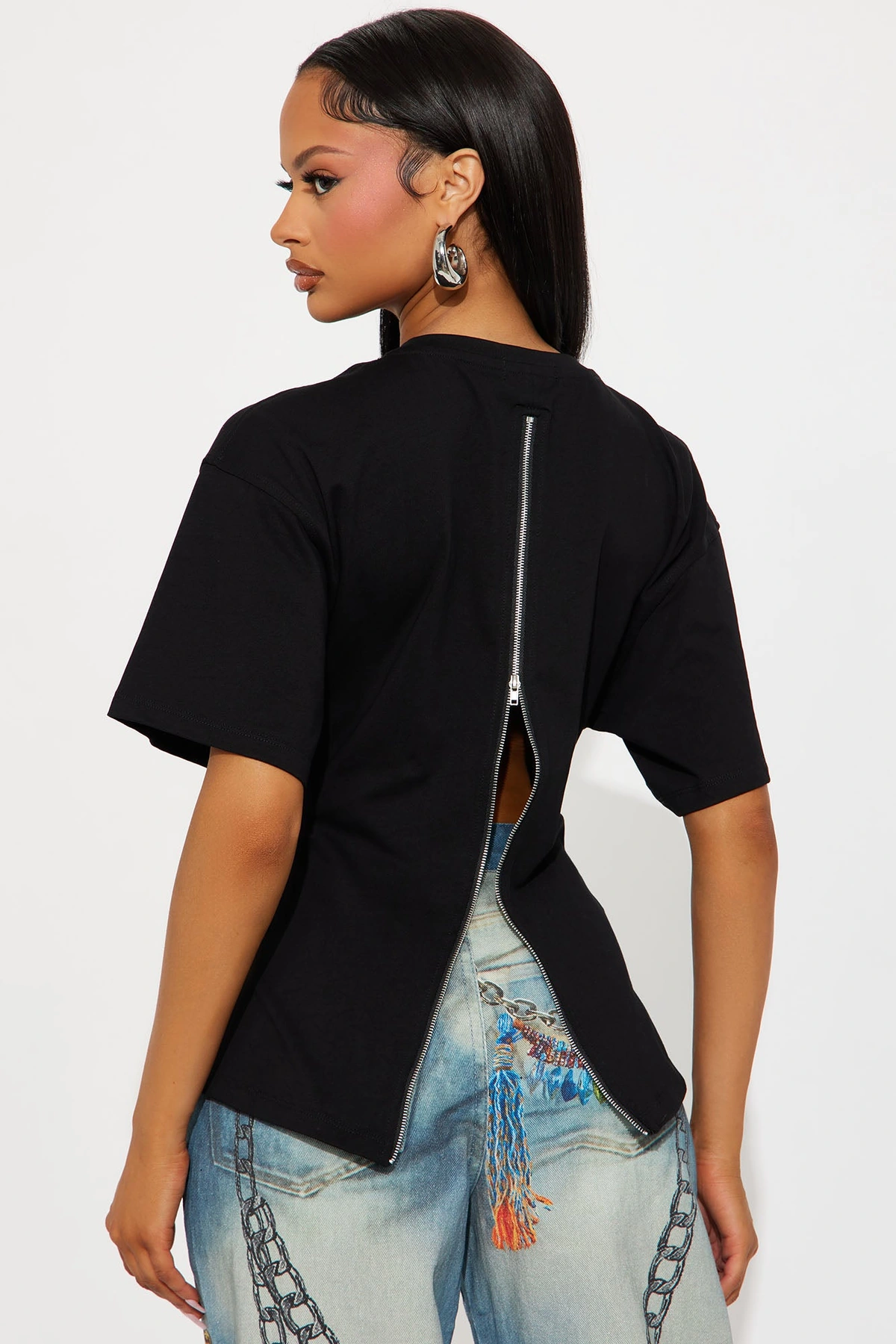 Jayden Fitted T-Shirt - Black — Preto