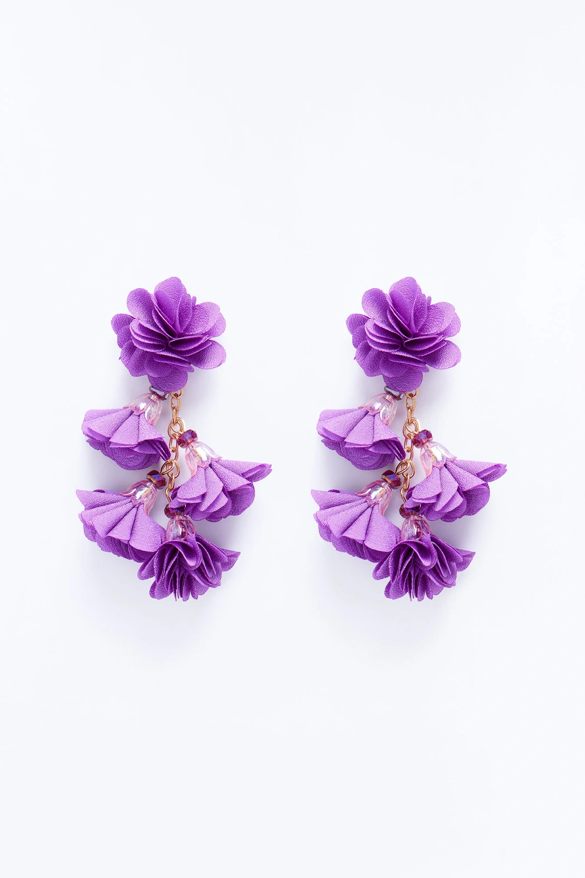 Roses Are Mine Drop Earrings - Purple — Roxo