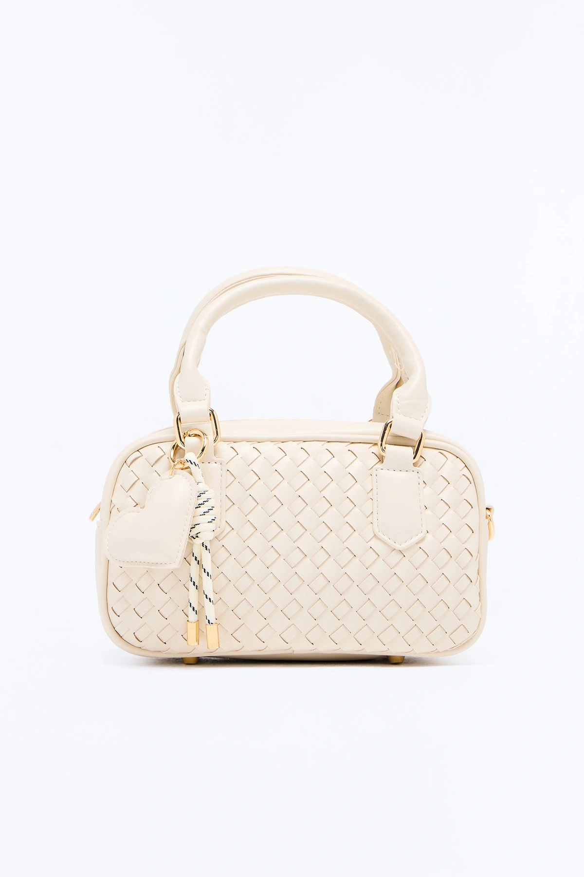 Wonder Why Faux Leather Satchel Handbag - White — Branco