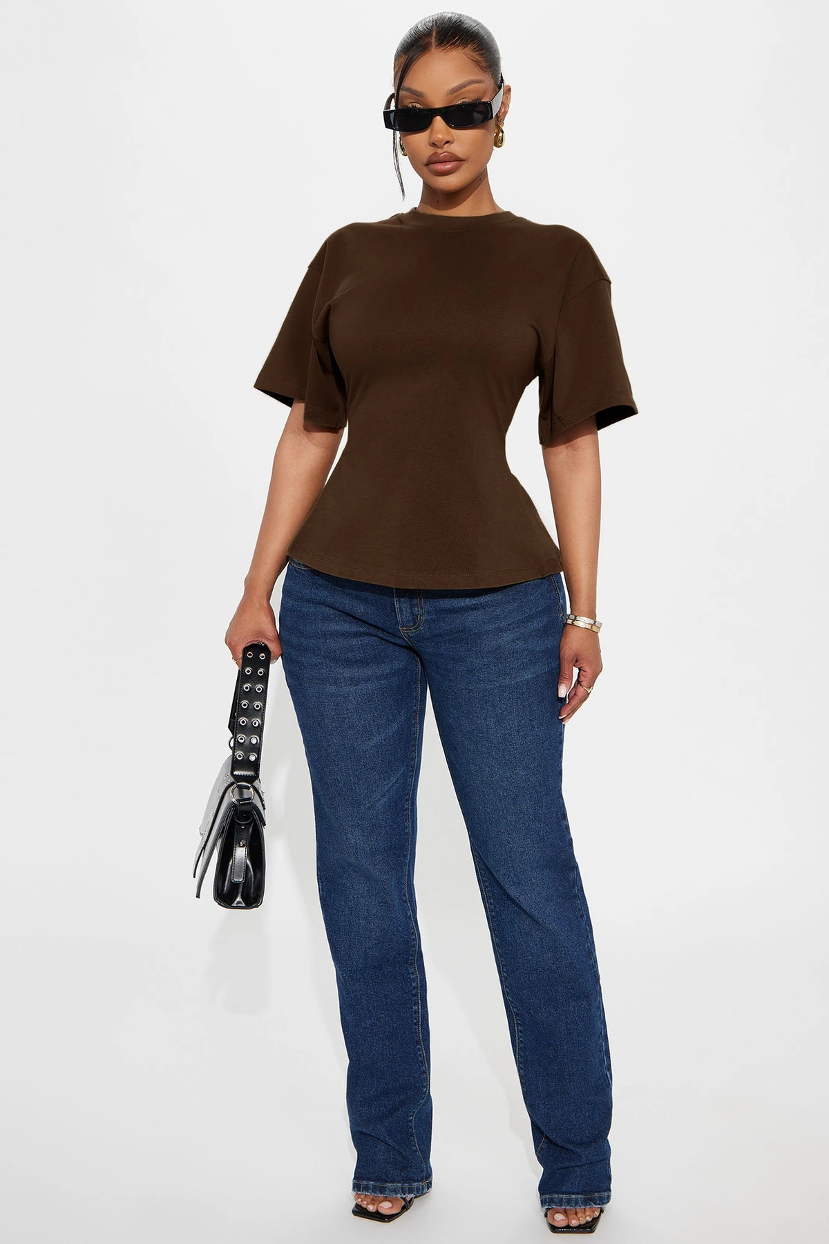 Jayden Fitted T-Shirt - Brown — Castanho
