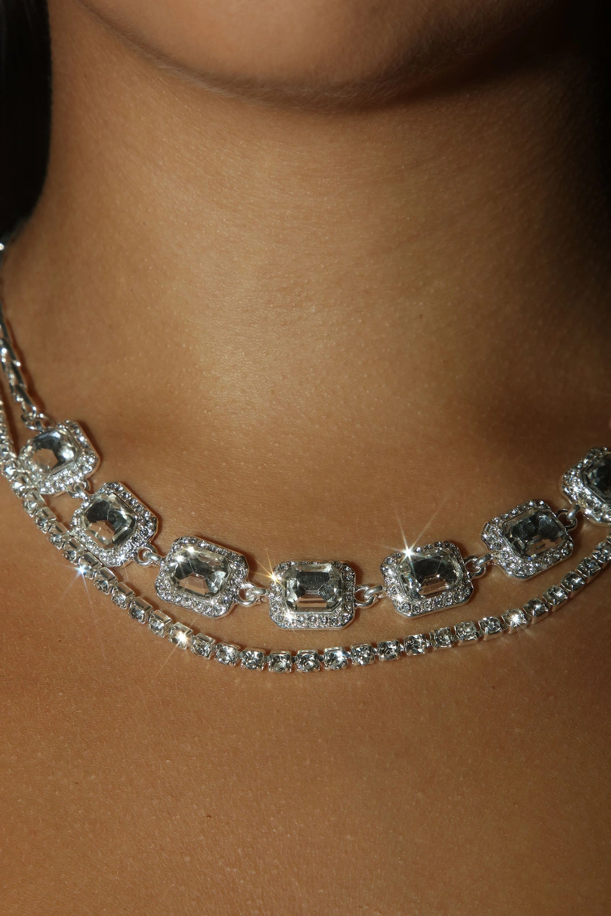 Glistening Necklace - Silver — Prateado