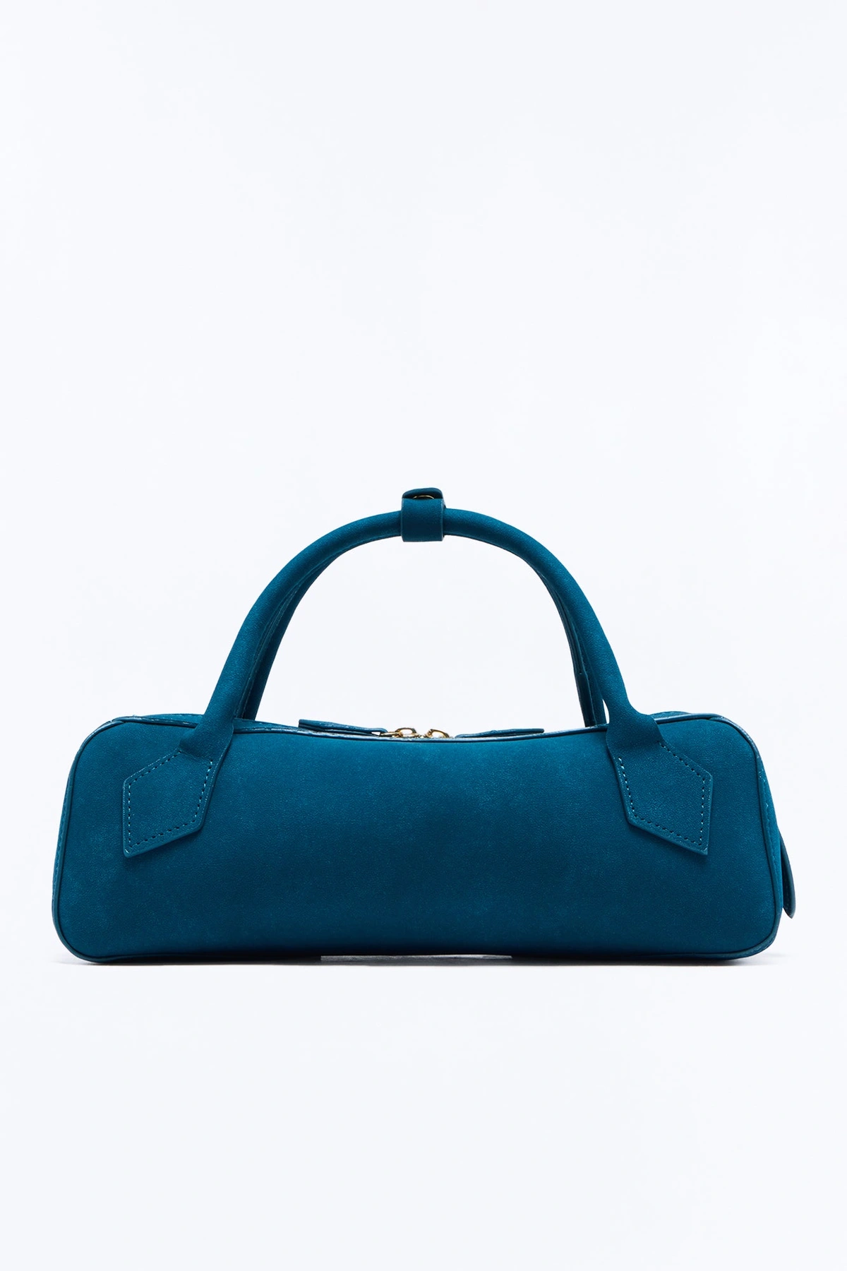 Your Most Wanted Faux Suede Satchel Handbag - Teal — Verde-petróleo