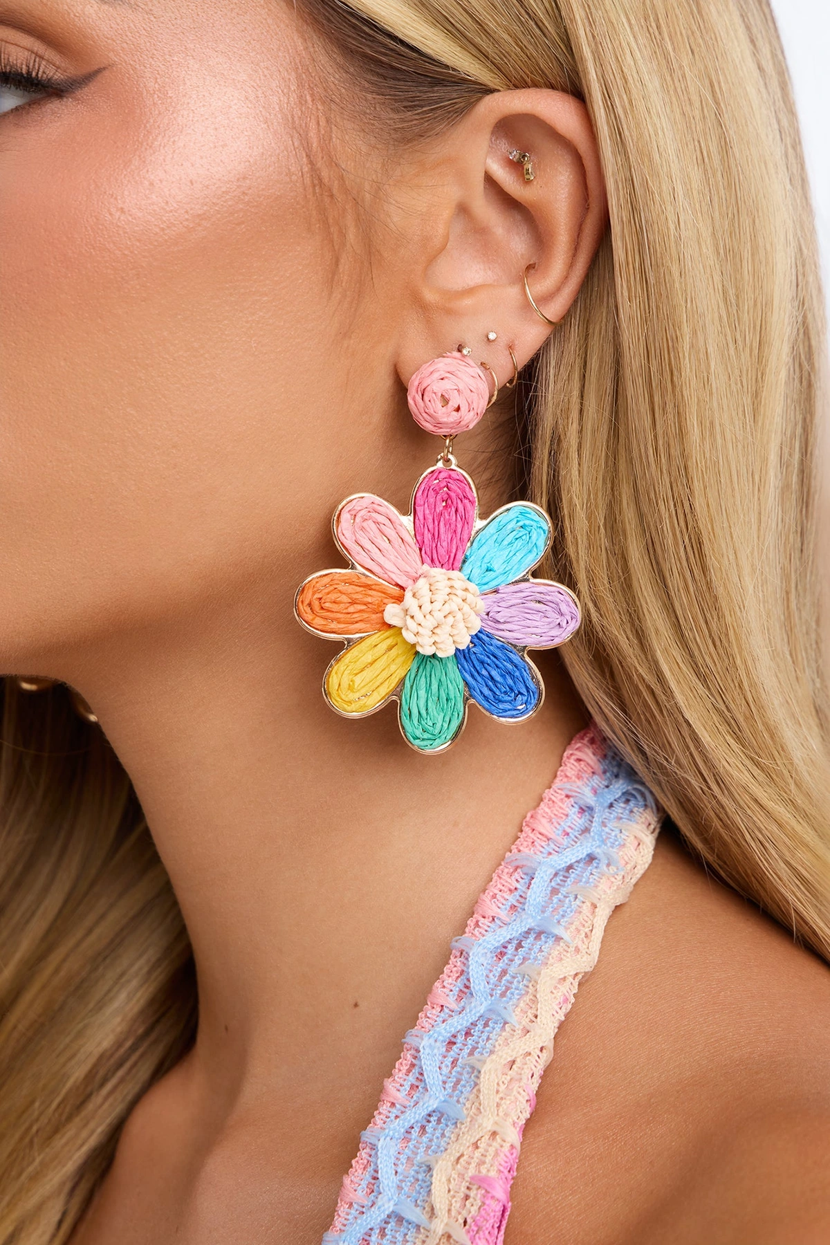 Florique Fun Drop Earrings - Multi Color — Multicolor