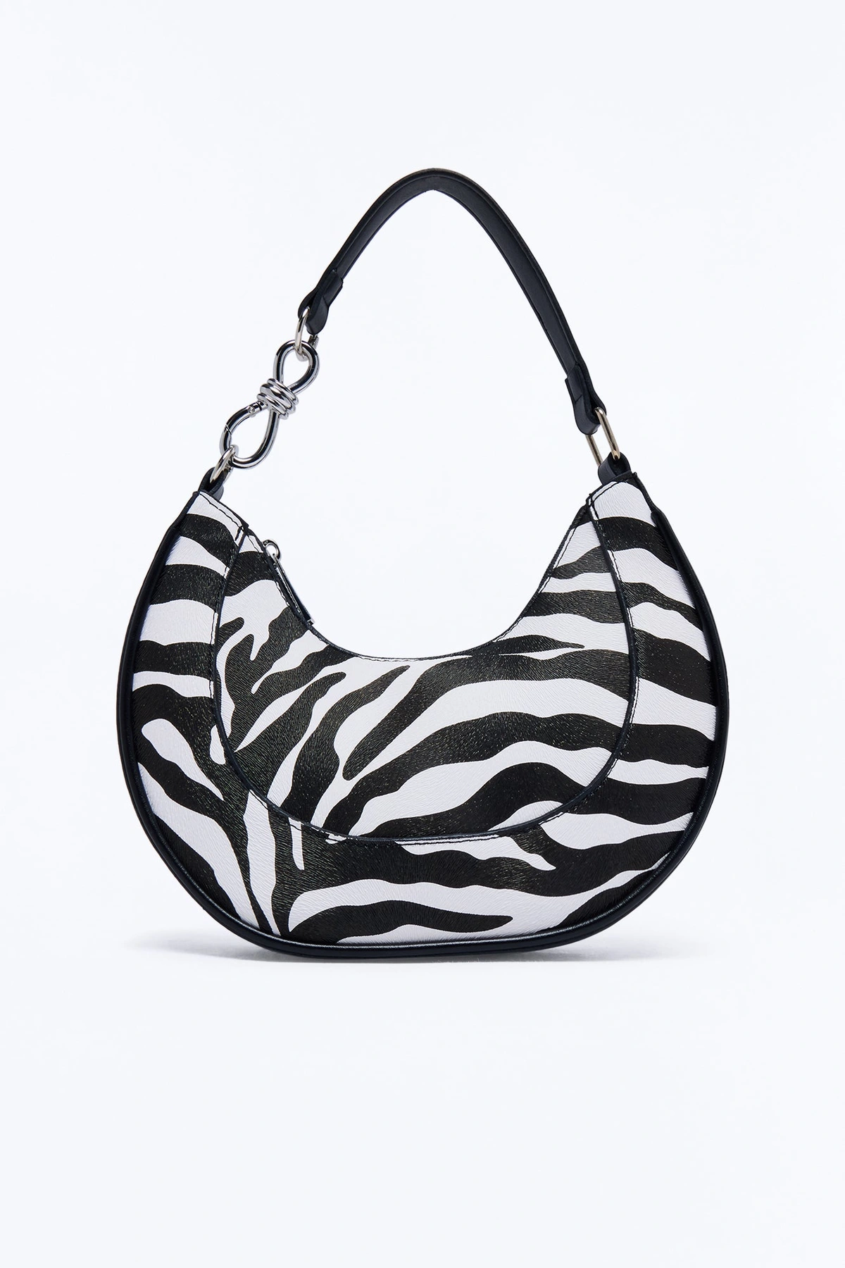 Hold My Stuff Faux Leather Shoulder Bag - Black/combo — Preto/combinação