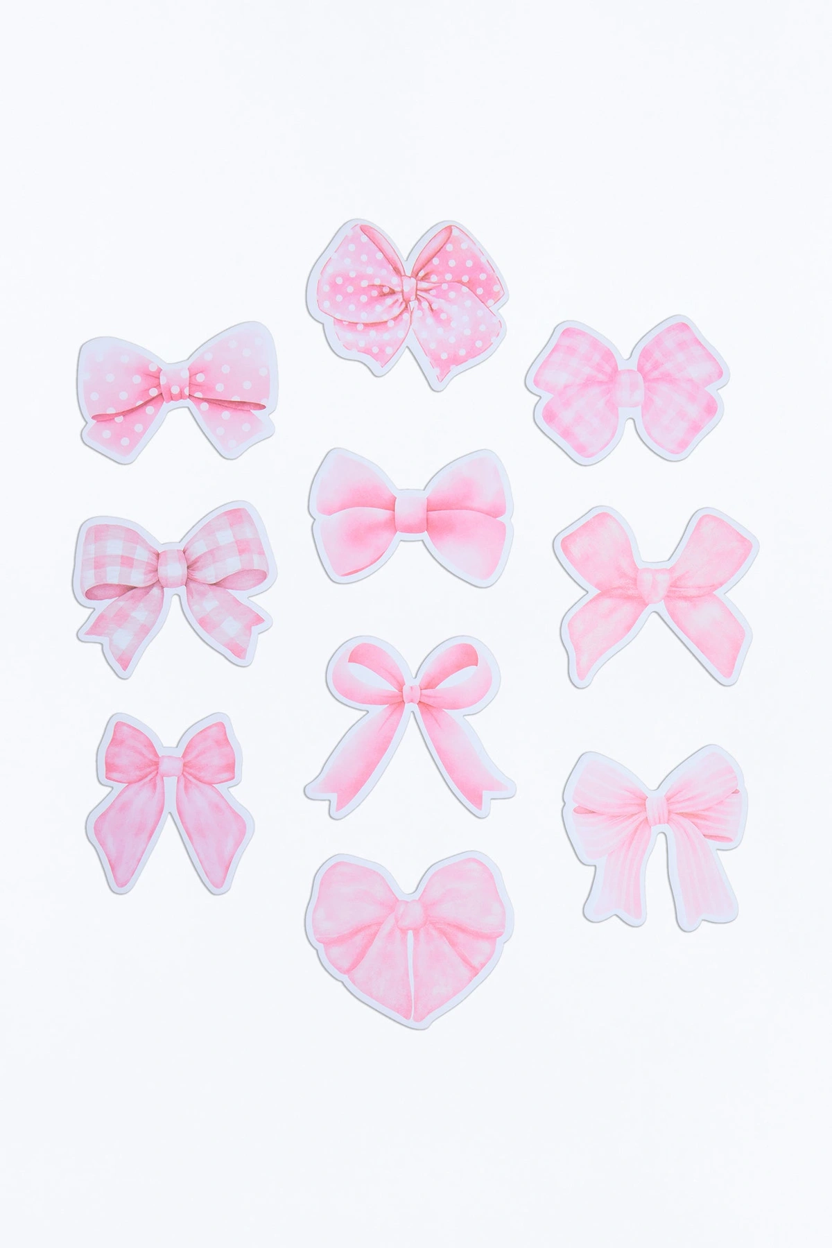 Bow Girl Sticky Notes 10 Pack Set - Pink/combo — Rosa/combinação