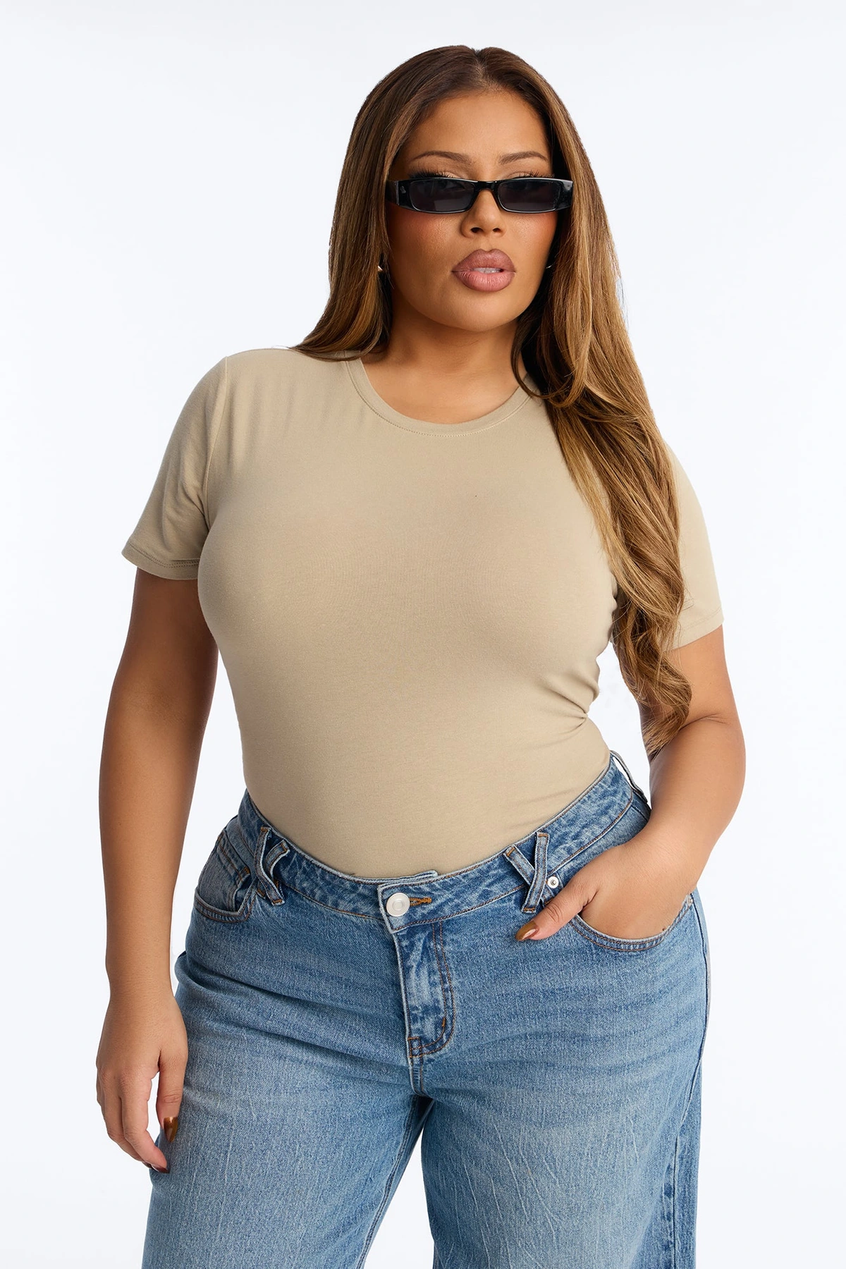 My Everyday Crew Neck Tee - Olive 1 — Verde-azeitona 1