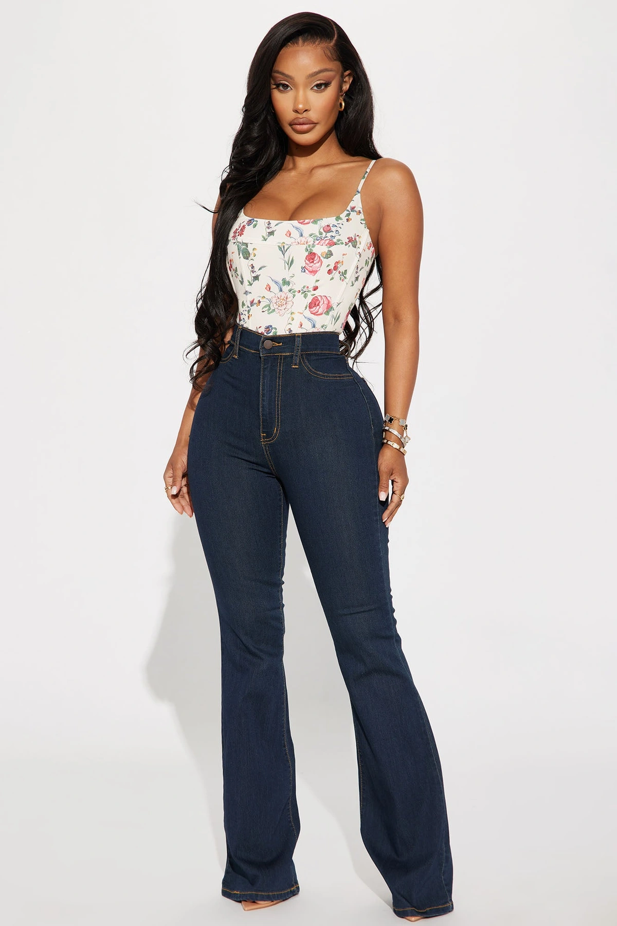 Deep In My Soul Flare Jeans - Dark Denim — escuro Ganga