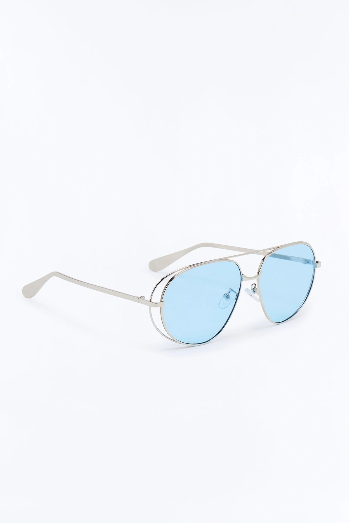 Vivid Vibes Sunglasses - Silver/Blue — Prateado/Azul