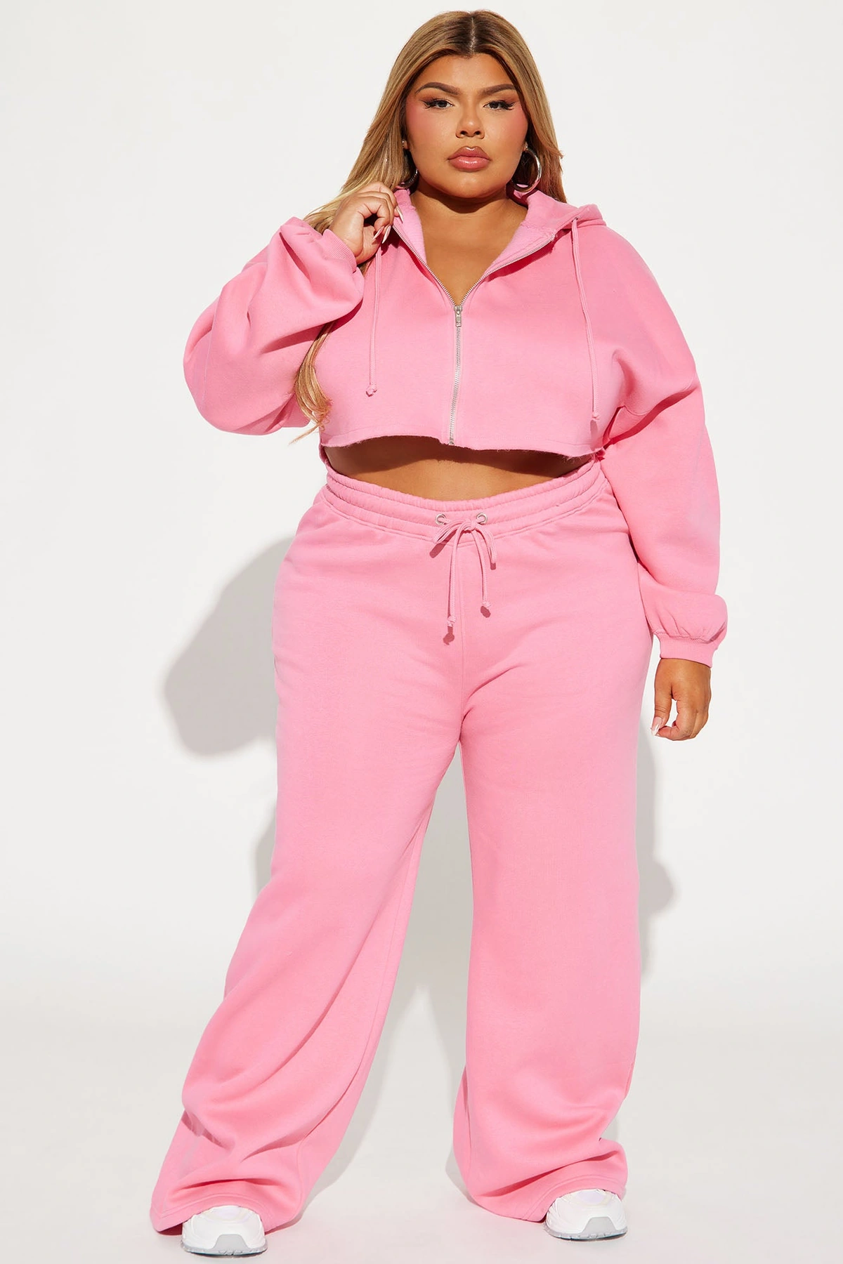 On The Go Fleece Pant Set - Pink — Rosa