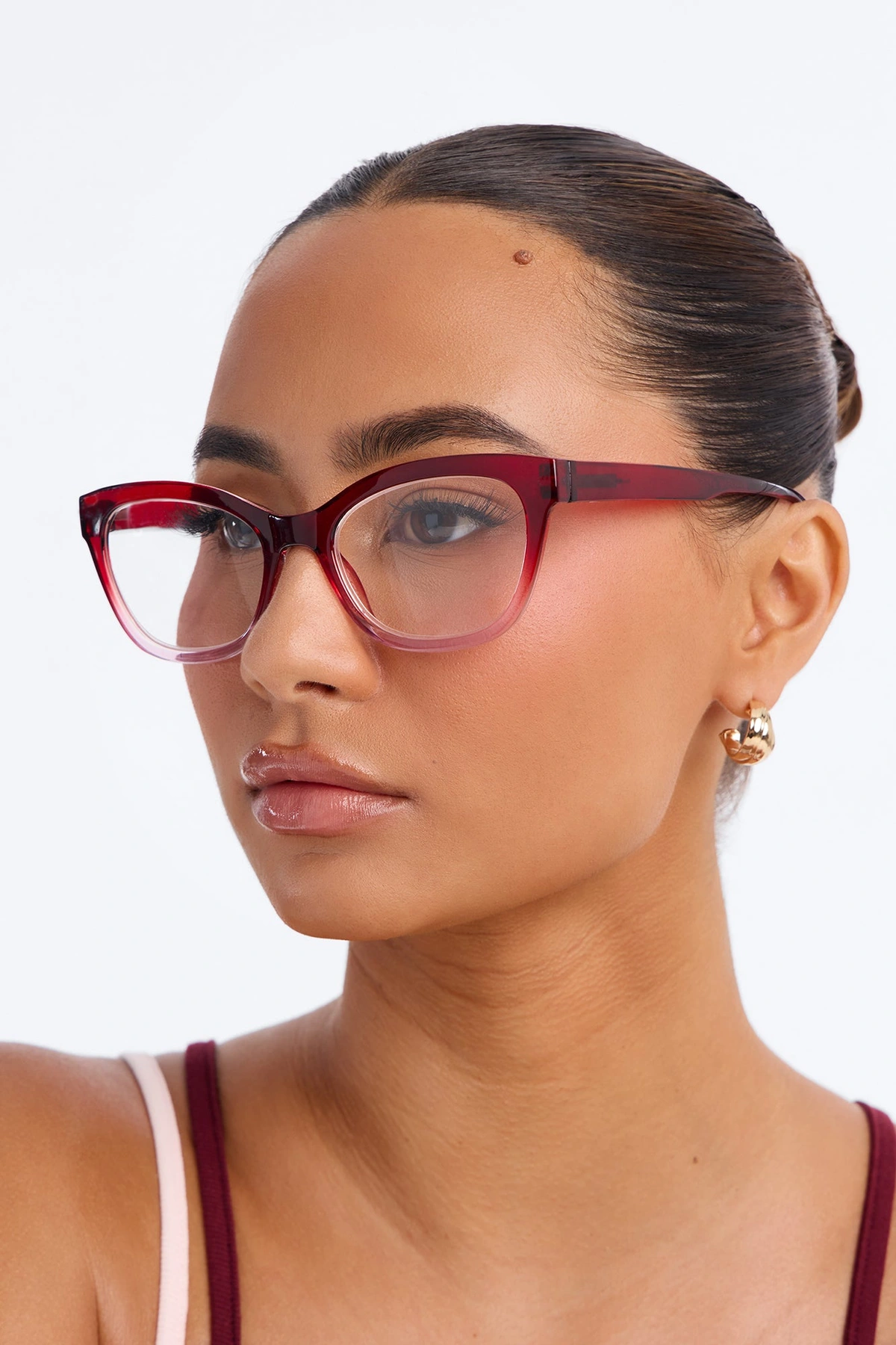 Ombre Aura Reader Glasses - Red/combo — Vermelho/combinação