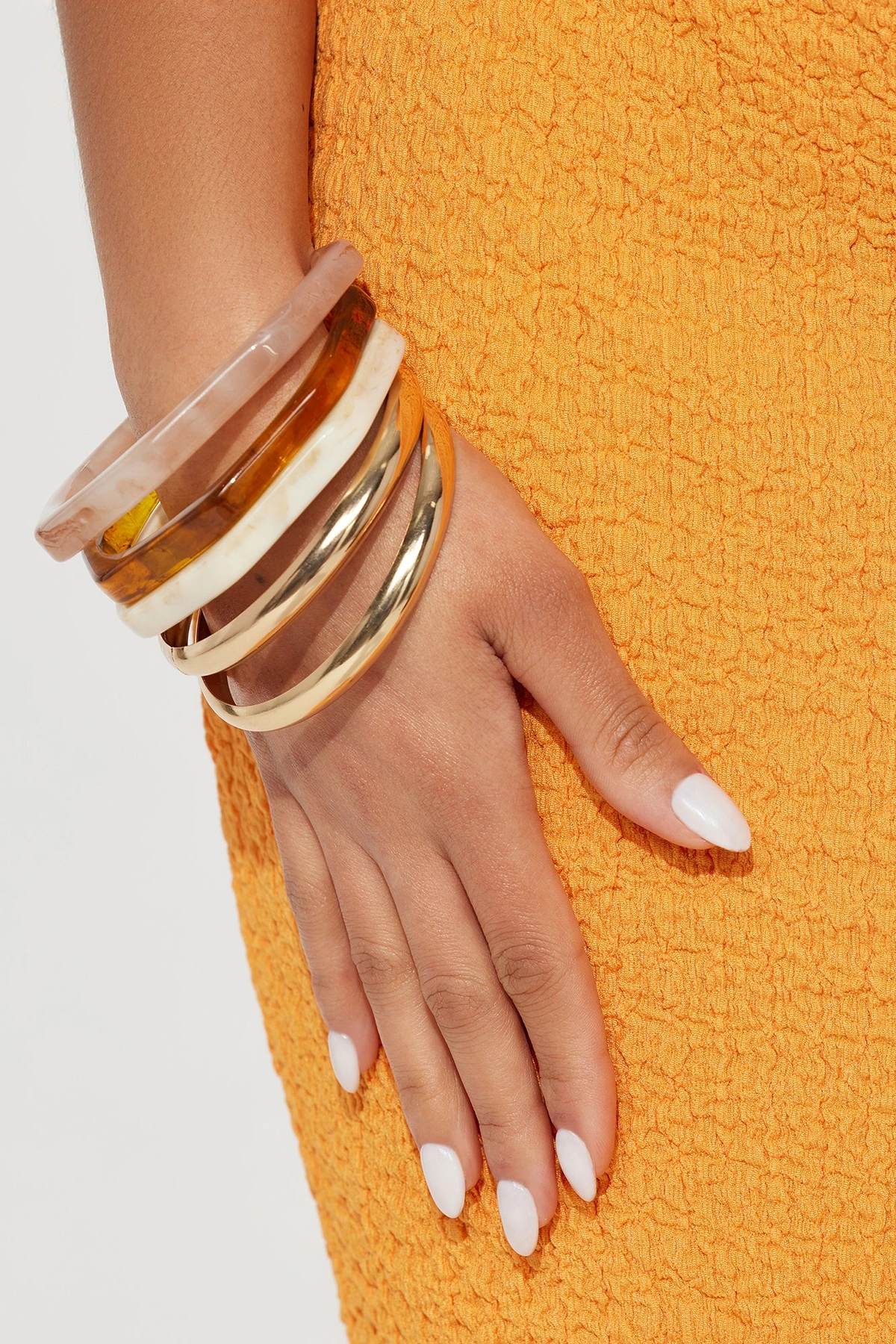 Bali Escape 5 Piece Bangle Set - Nude/combo — Nude/combinação