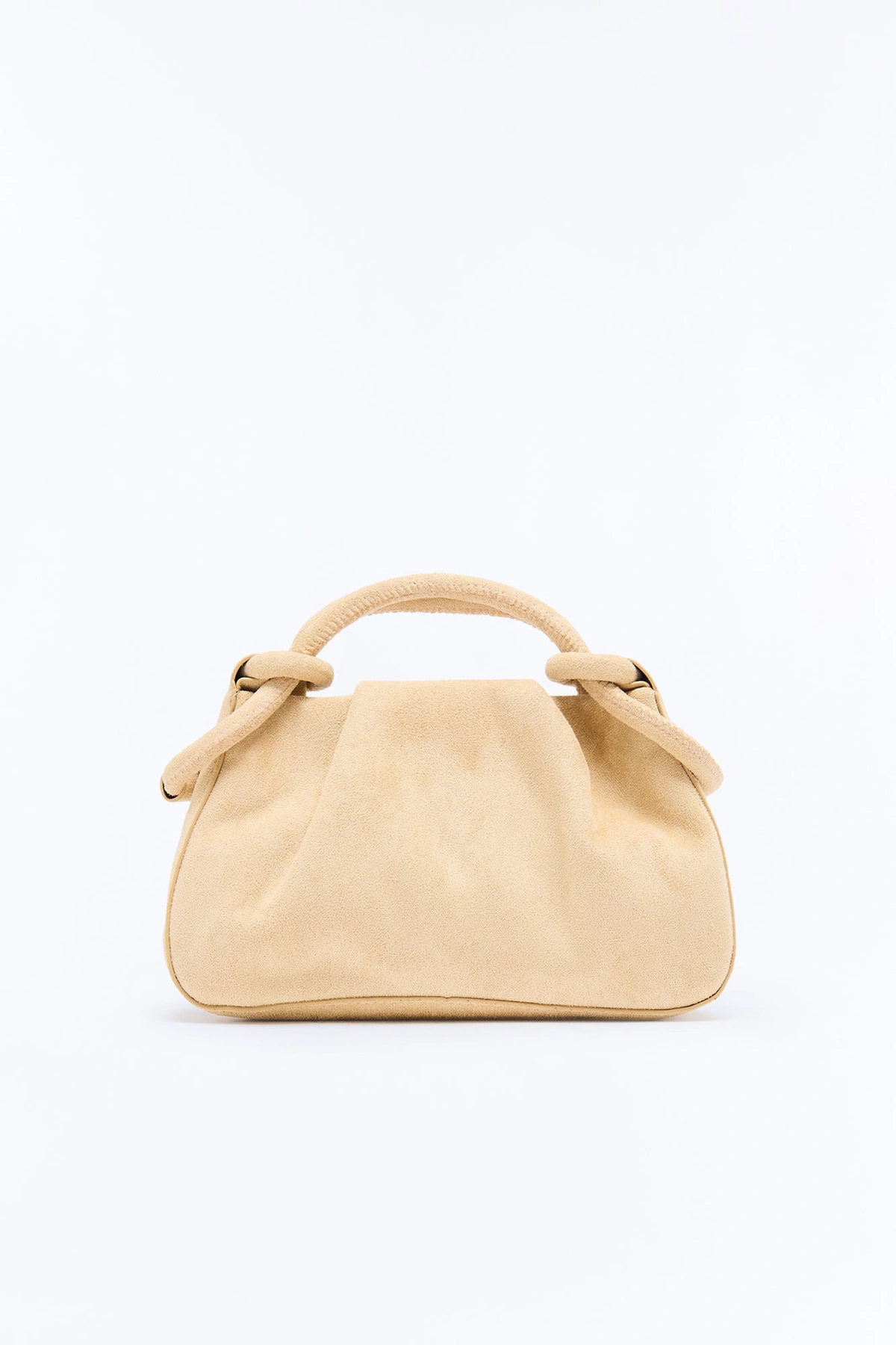 Soft Serve Faux Suede Satchel Bag - Natural — Natural