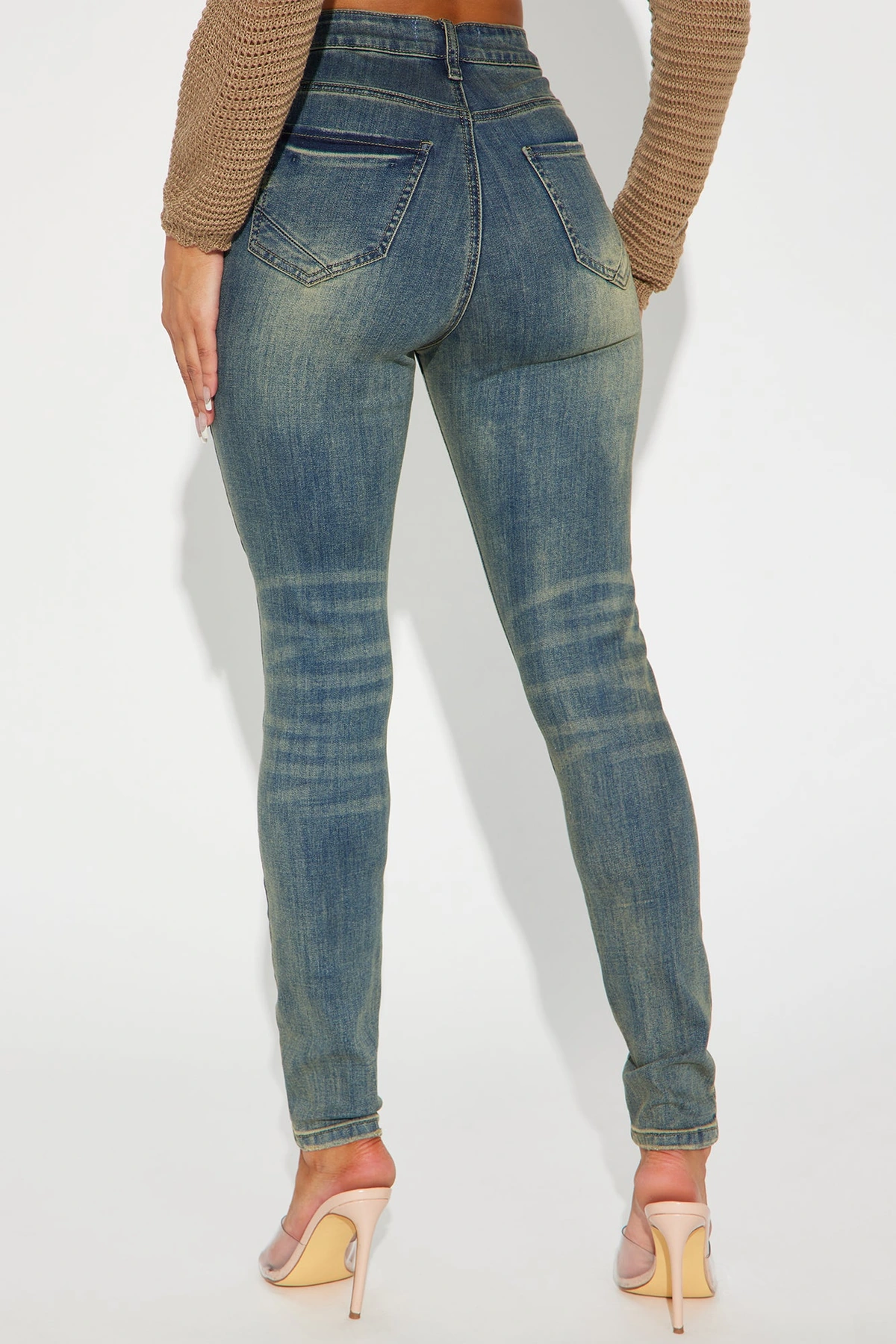 Isla Sculpting Skinny Jeans - Medium Wash — Ganga de lavagem média