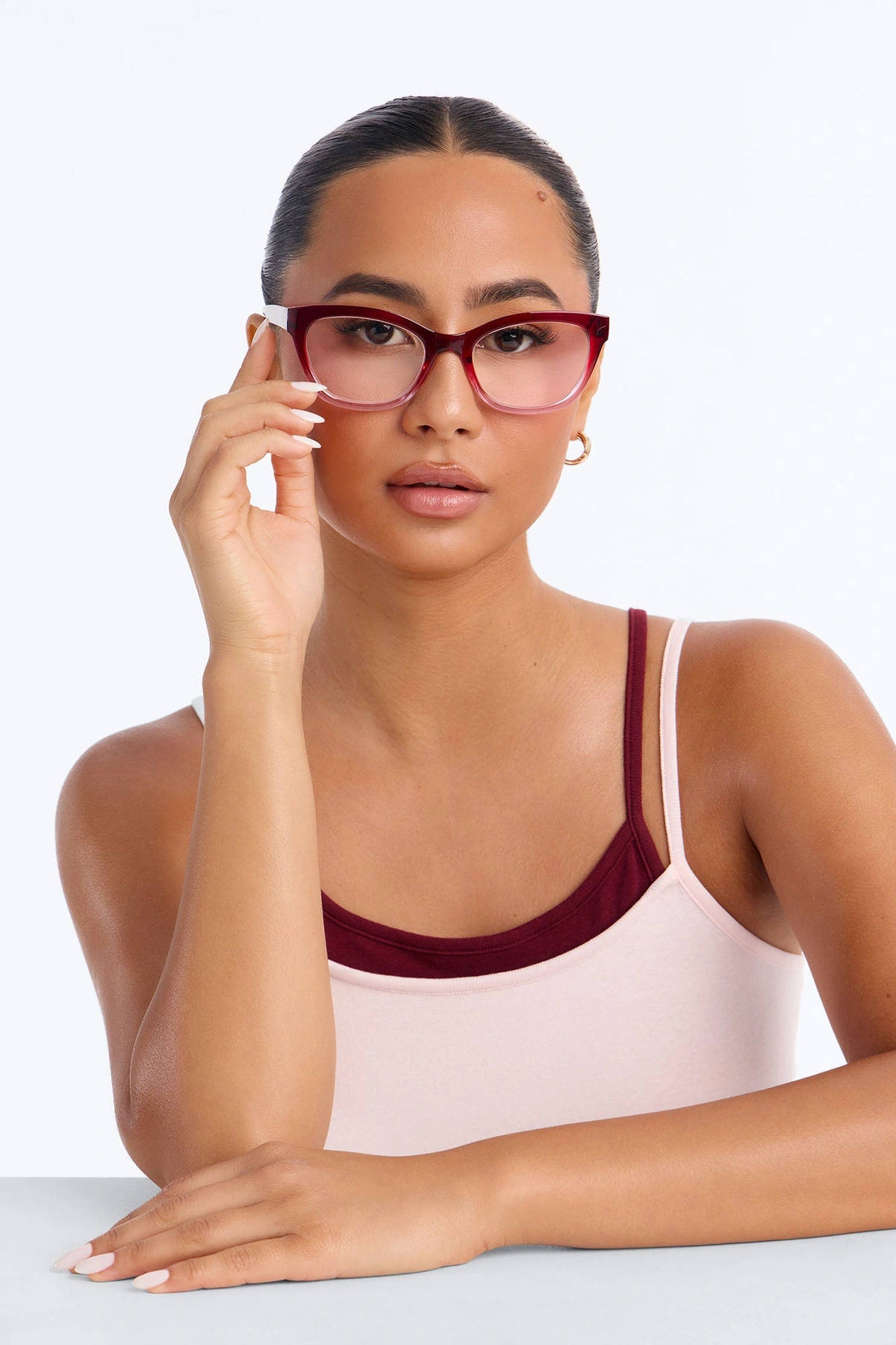 Ombre Aura Reader Glasses - Red/combo — Vermelho/combinação