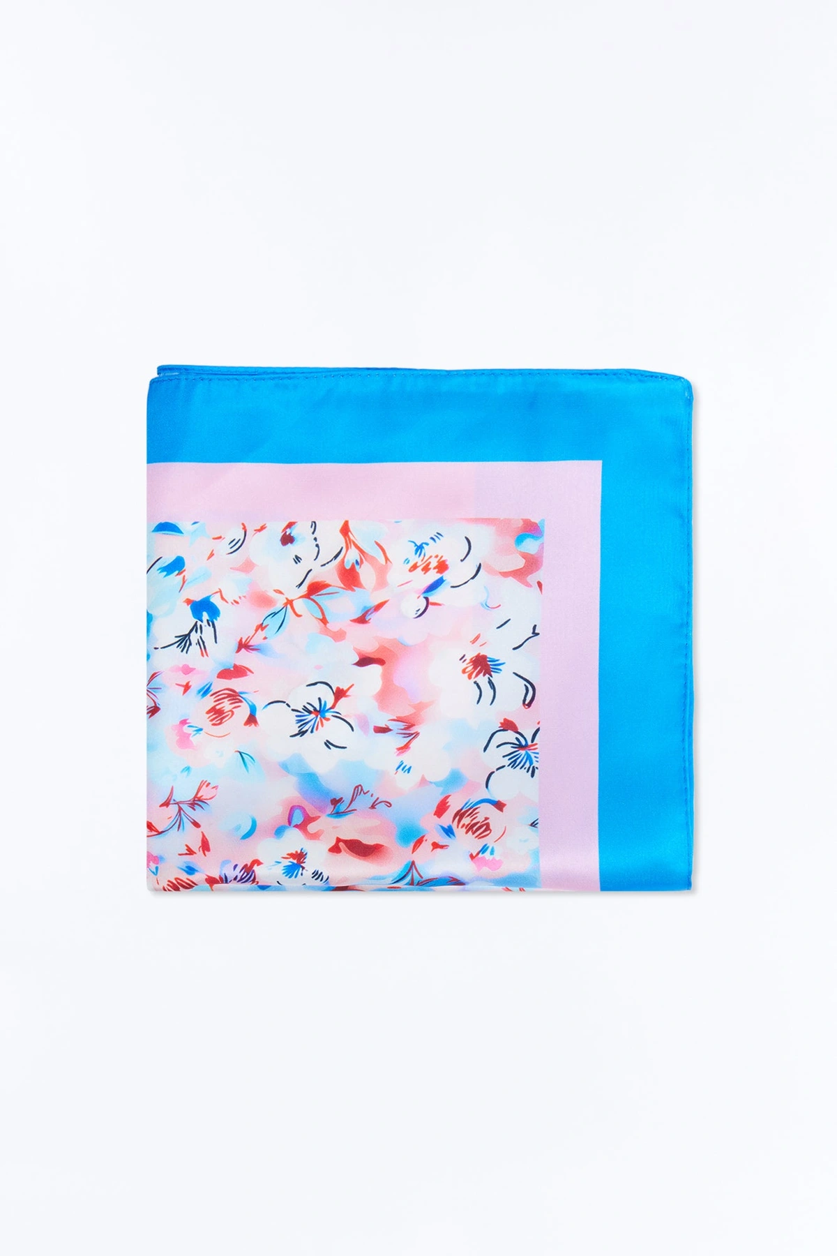 Lost Flowers Head Scarf - Blue/combo — Azul/combinação