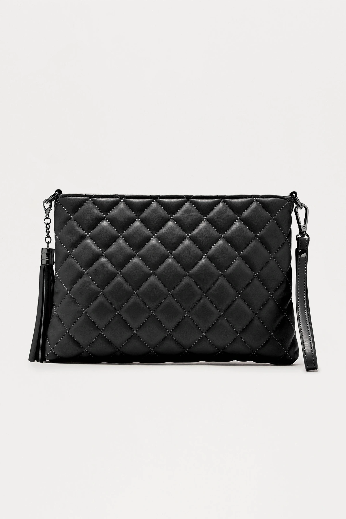 About The Girl Faux Leather Clutch - Black — Preto