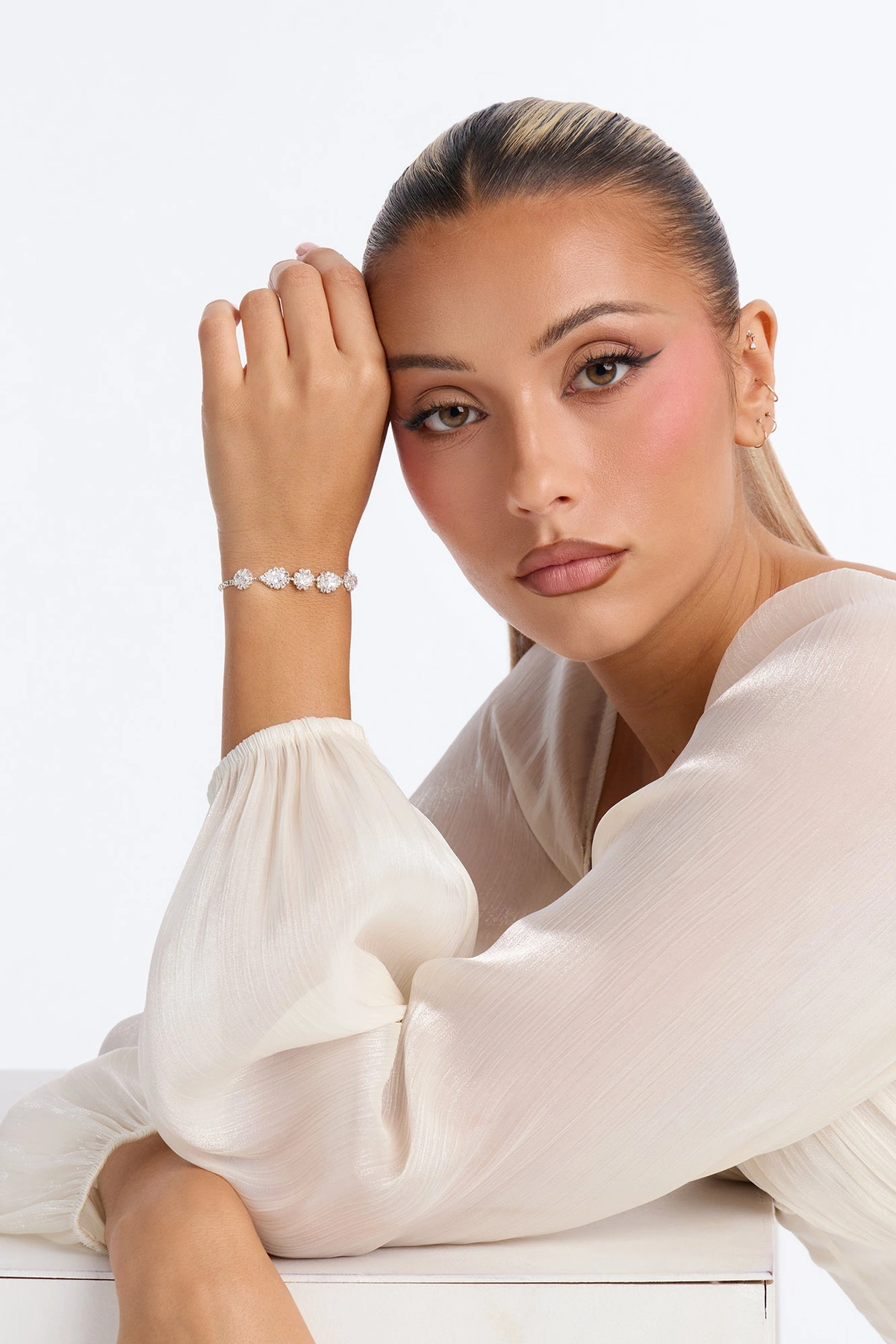 Cubic Zirconia Time To Sparkle Bracelet - Silver — Prateado