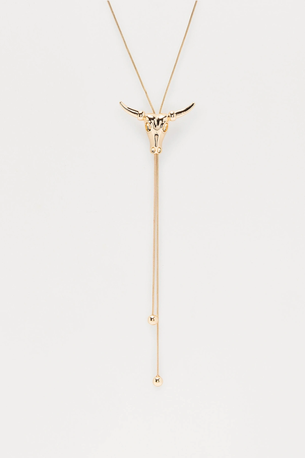Stubborn Bull Lariat Necklace - Gold — Dourado