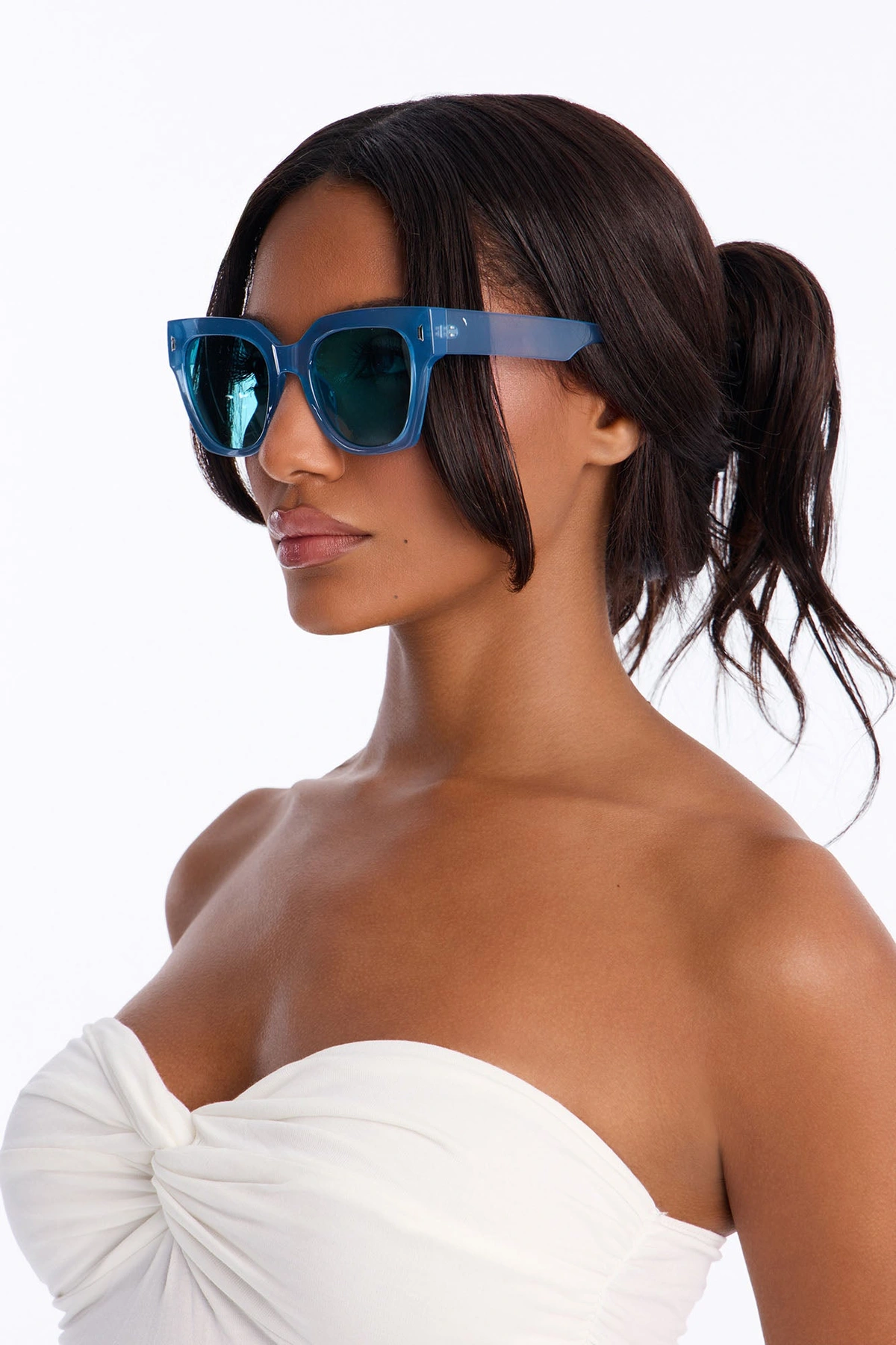 Palm Coast Wave Sunglasses - Blue — Azul