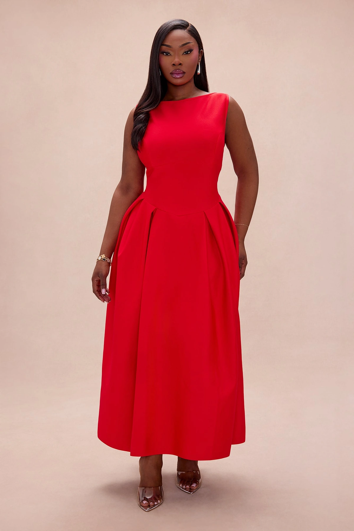 Lani Bandage Maxi Dress - Red — Vermelho