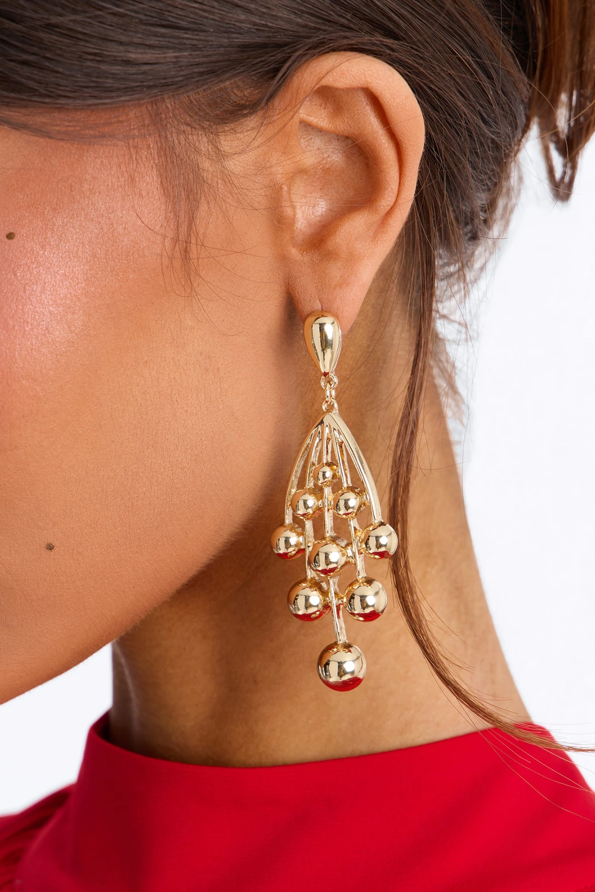 Take Chances Drop Earrings - Gold — Dourado