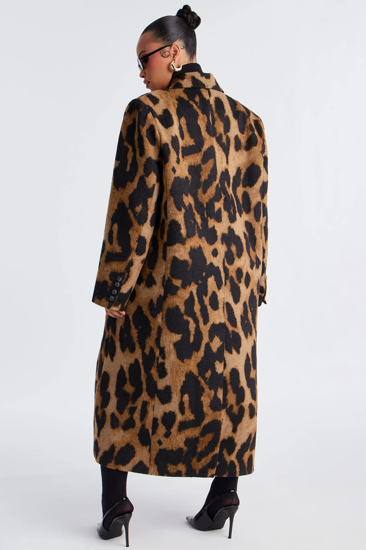 Take The Leap Leopard Double Breasted Coat - Leopard — Leopardo