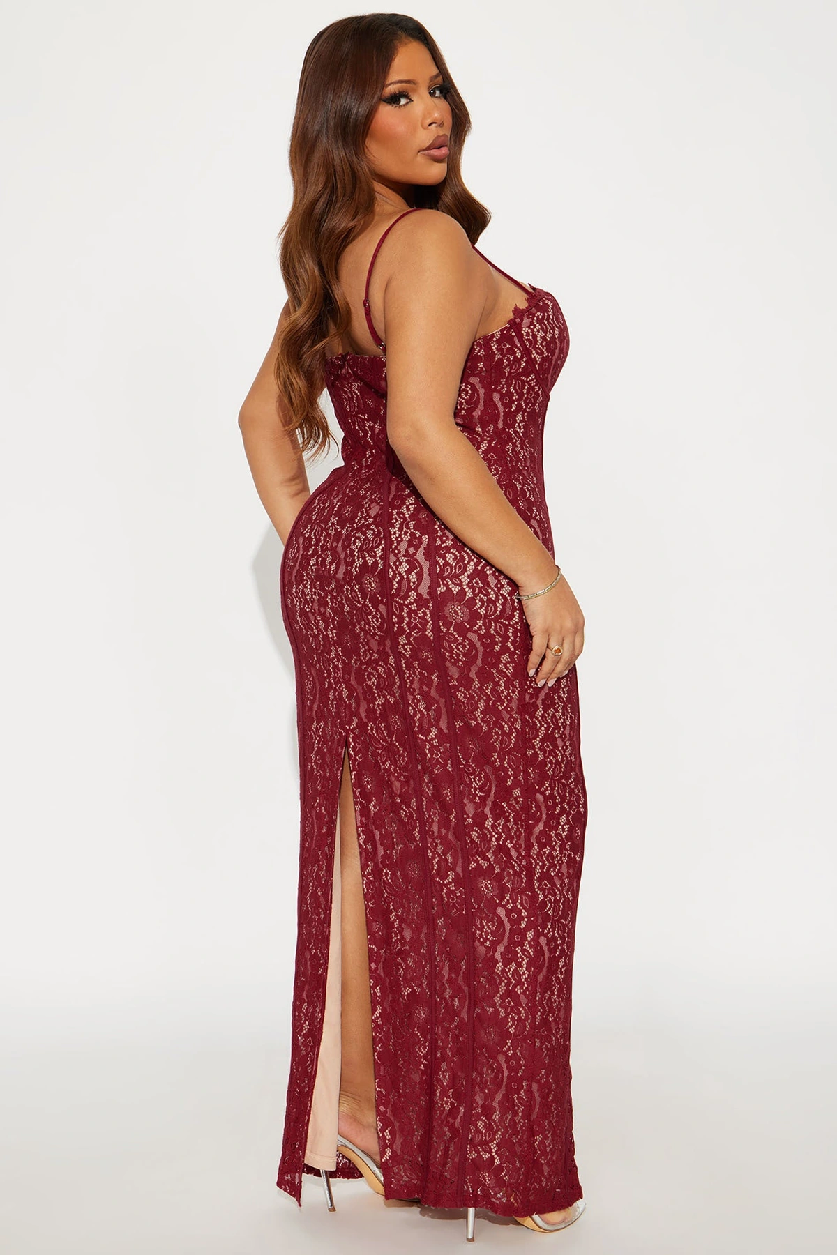 All In Love Lace Maxi Dress - Red — Vermelho