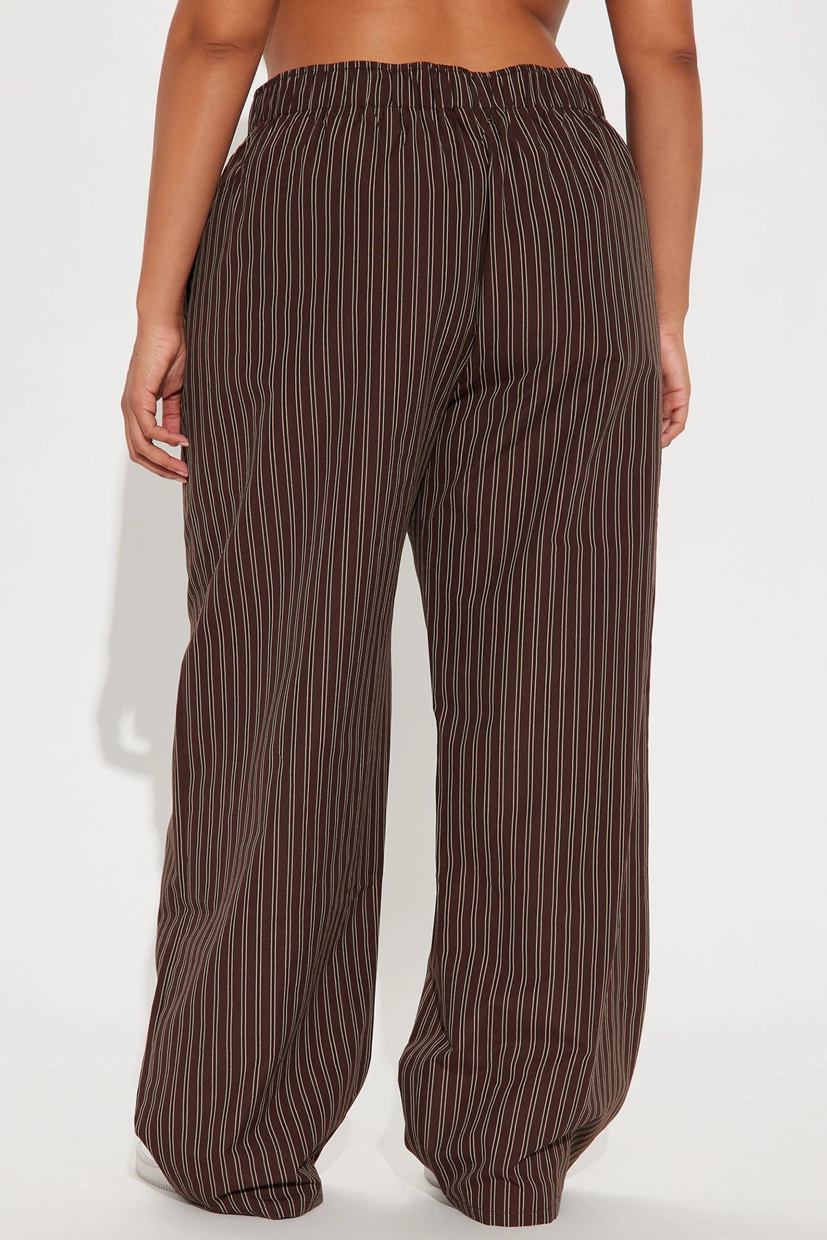 Aurora Striped Boxer Pant - Chocolate — Chocolate
