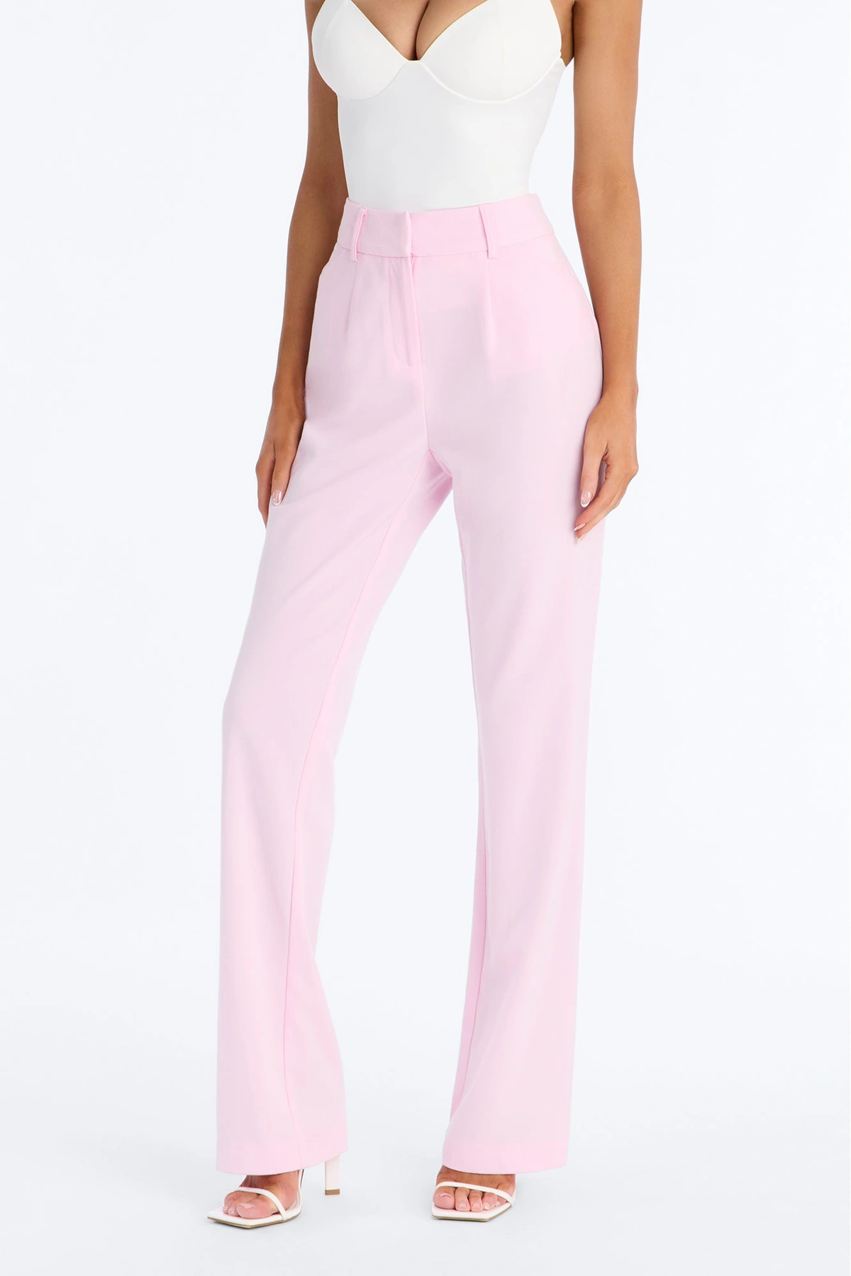 Tasha Dressy High Rise Pants - Light Pink — claro Rosa
