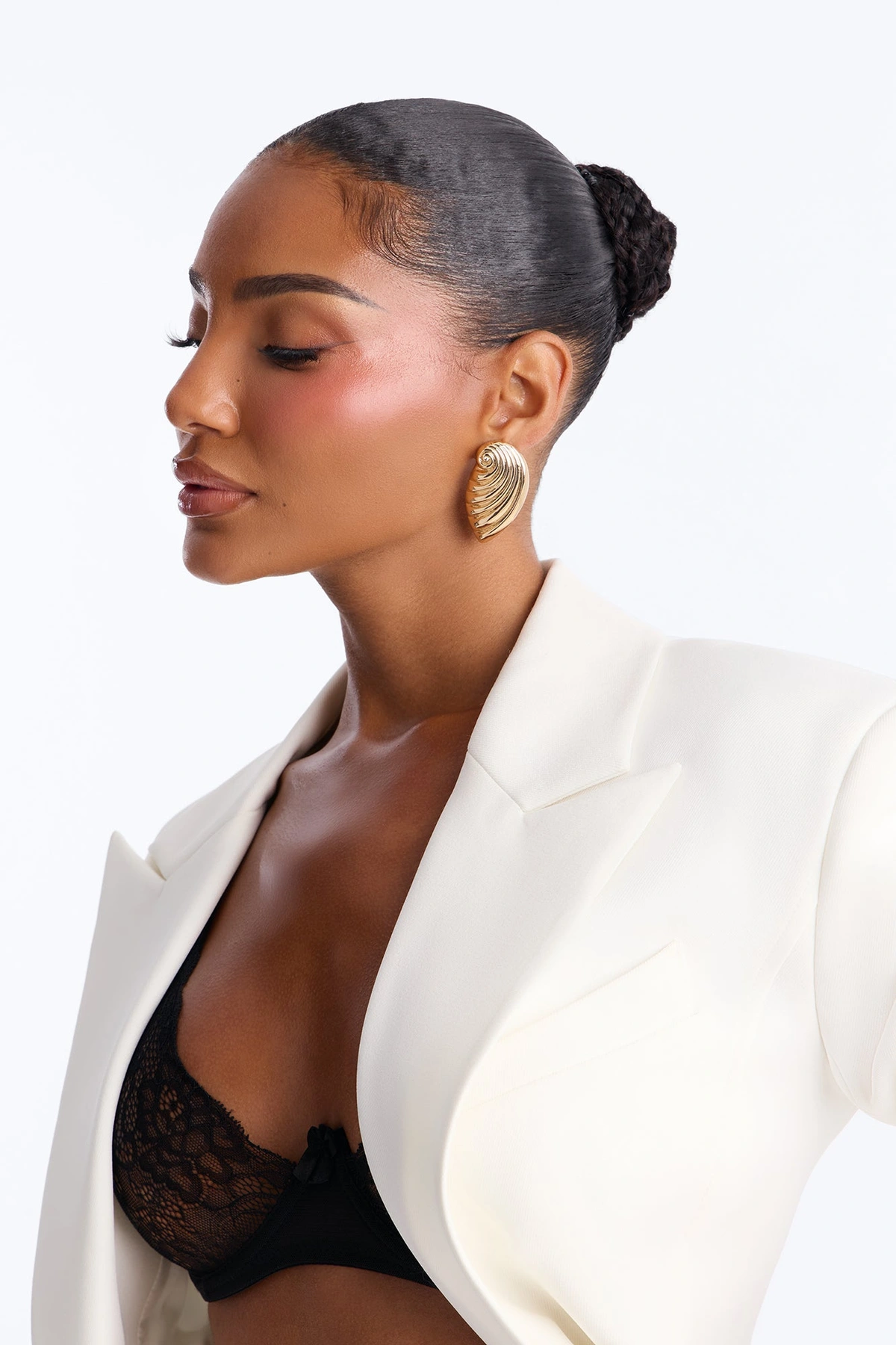 By The Shore Hardware Drop Earrings - Gold — Dourado