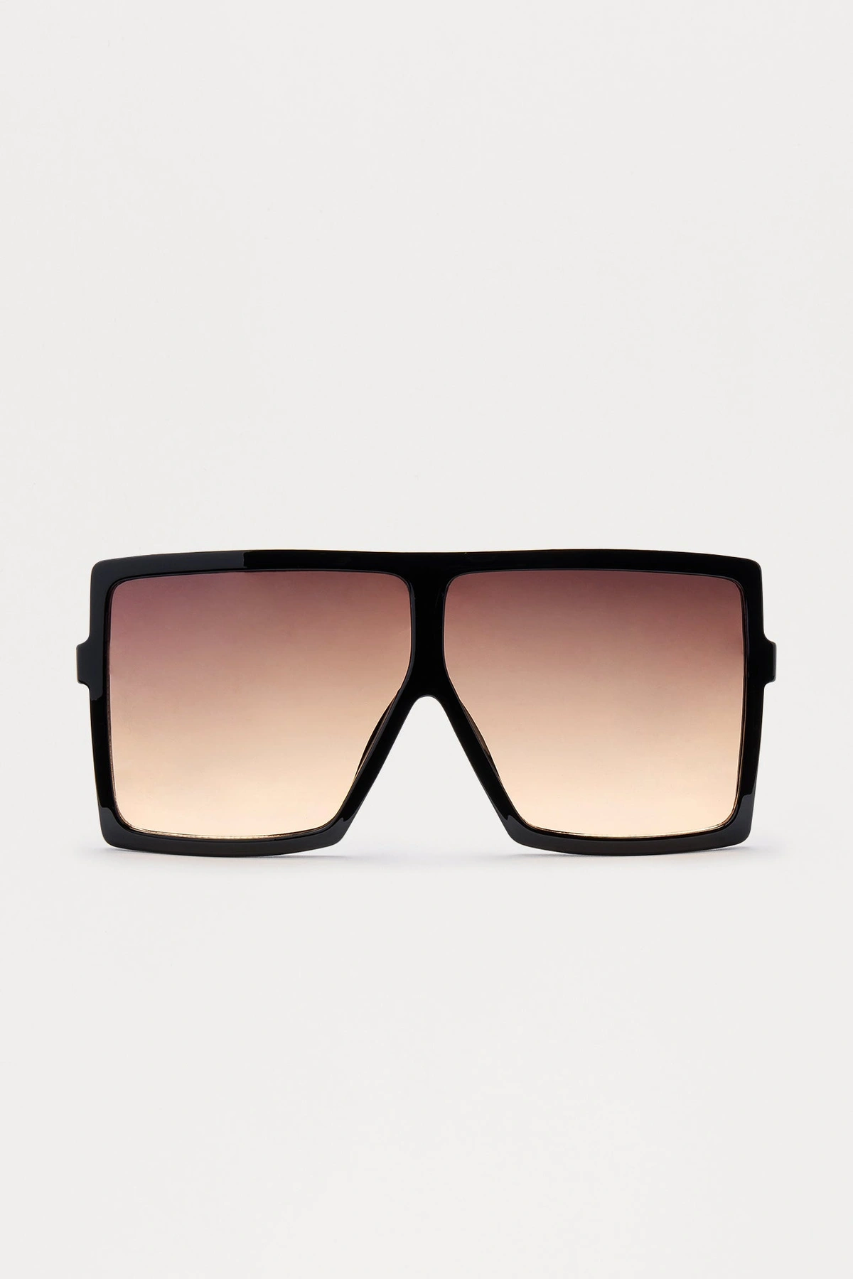 My Daily Block Out Shield Oversized Sunglasses - Black — Preto