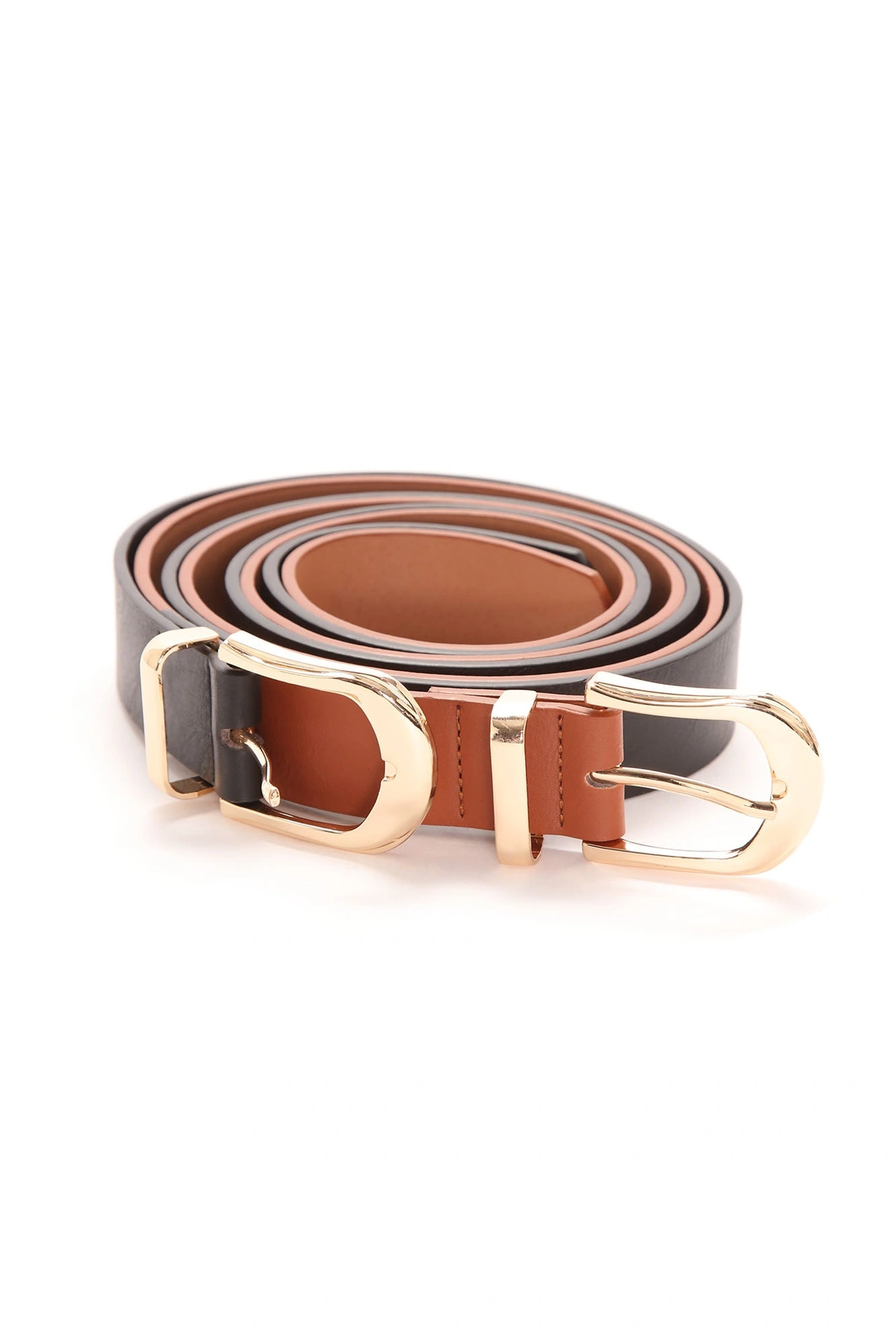 Back To Basic Belt Set - Black/Tan — Preto/Castanho-claro