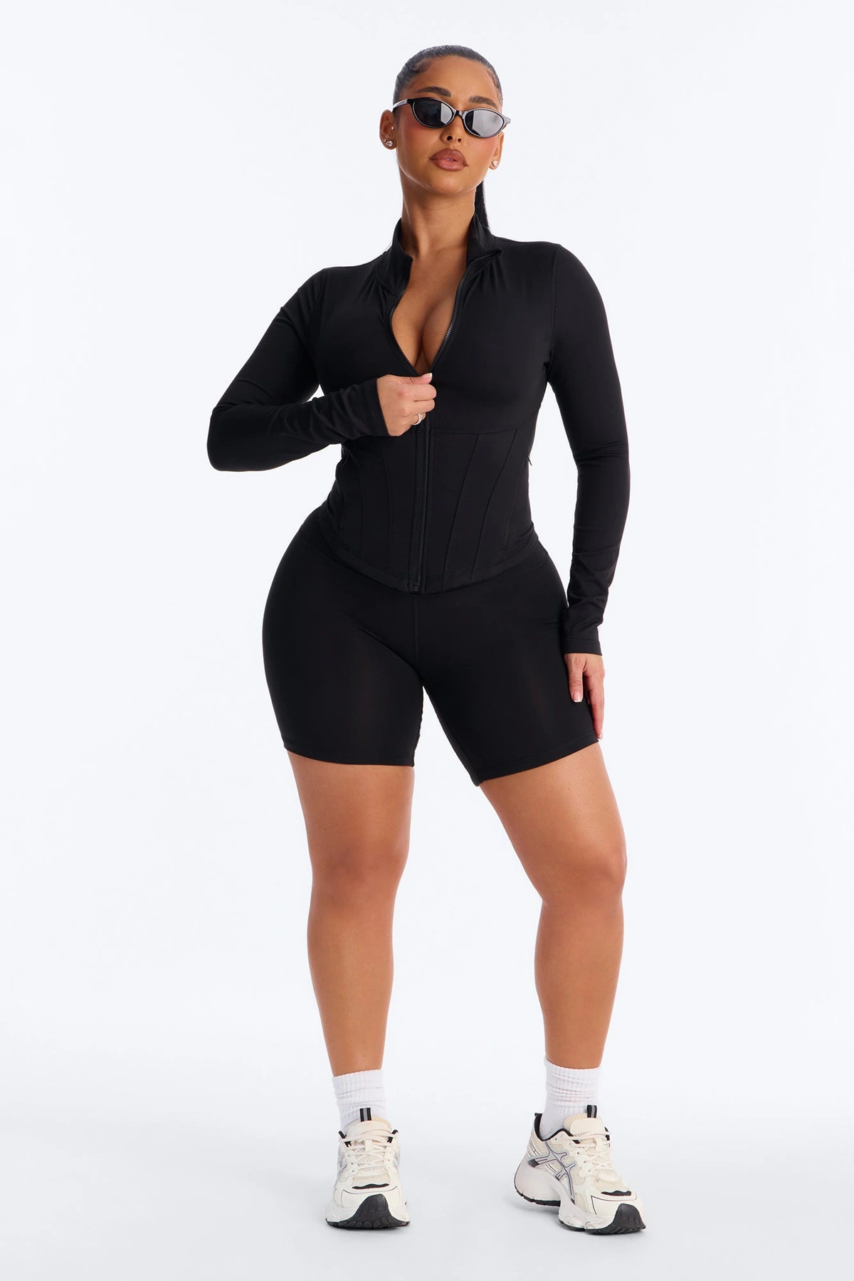Myla Tricot Lounge Fitted Zip Up Jacket - Black — Preto
