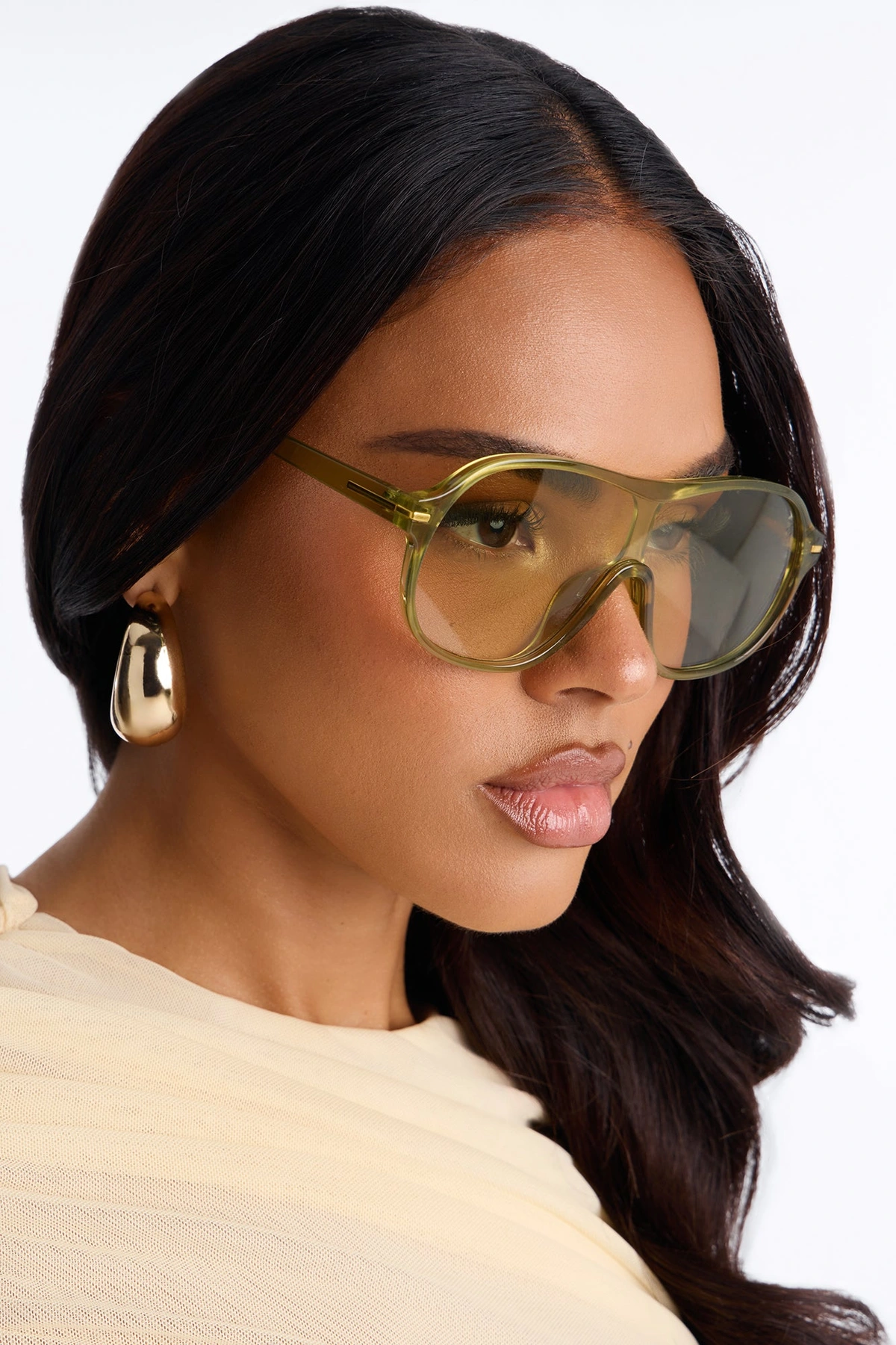 Couldn't Help It Sunglasses - Olive — Verde-azeitona