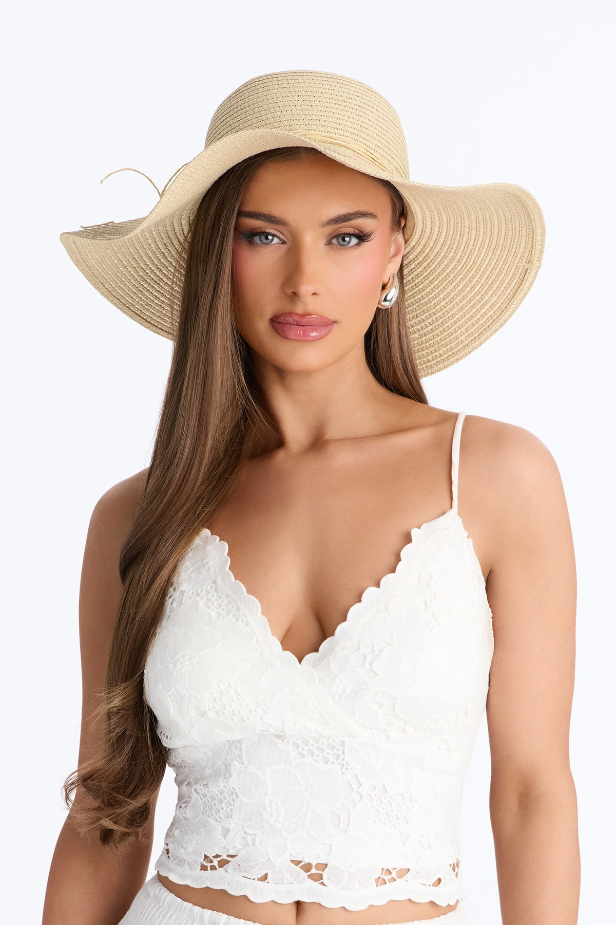 Under The Palm Trees Straw Sun Hat - Natural/Combo — Natural/combinação