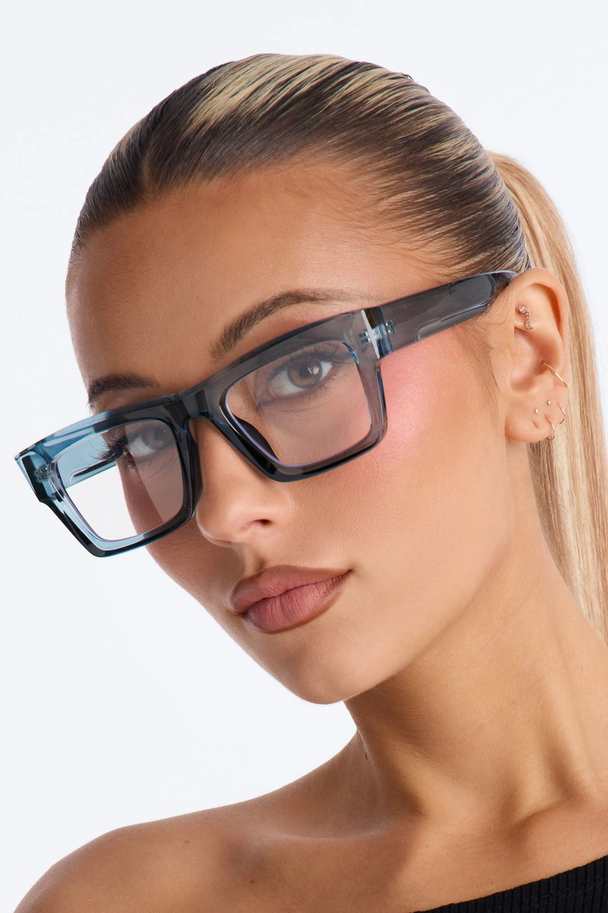 Working Overtime Sunglasses - Blue — Azul