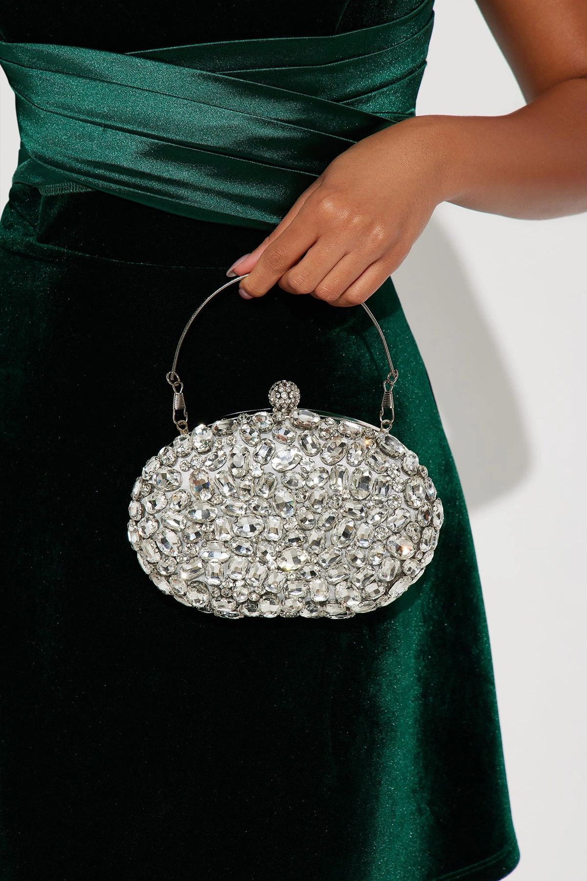 Cut Gems Clutch - Silver — Prateado