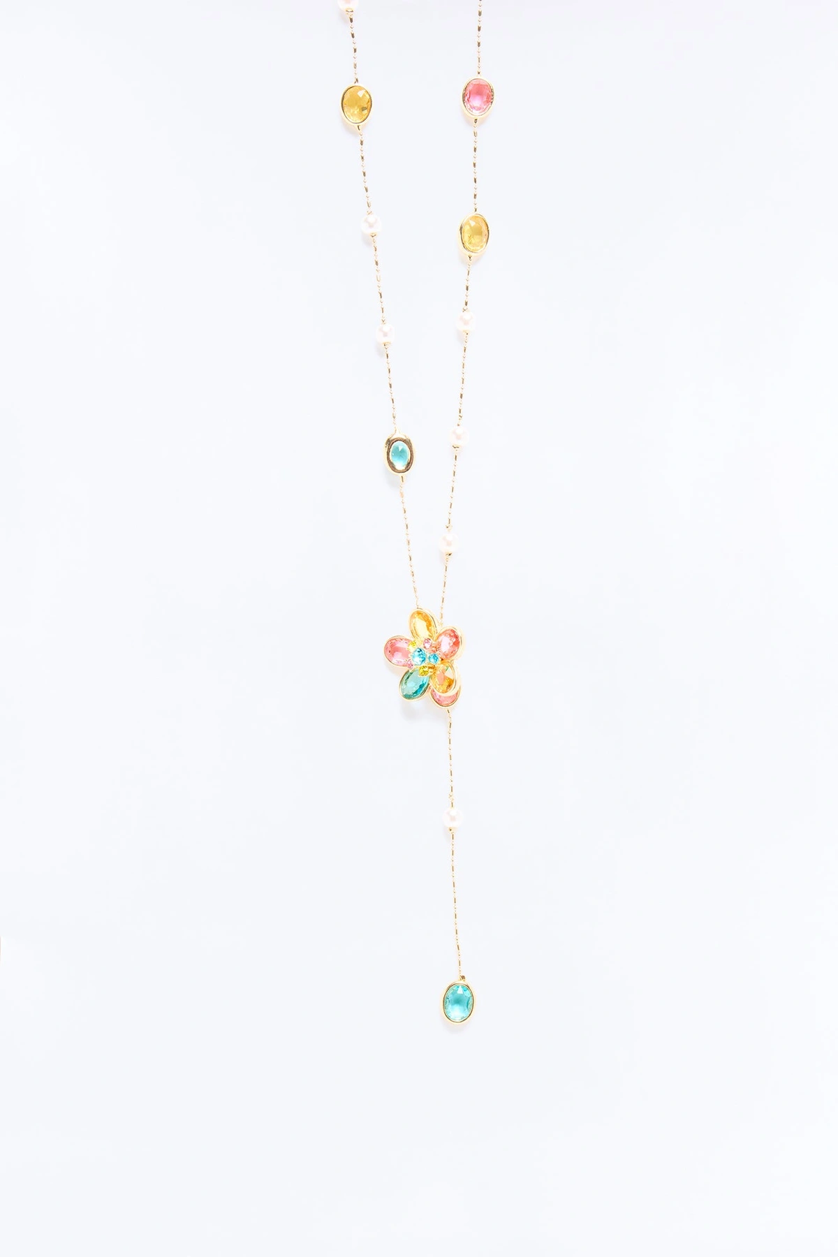 Flower Pop Necklace - Multi Color — Multicolor