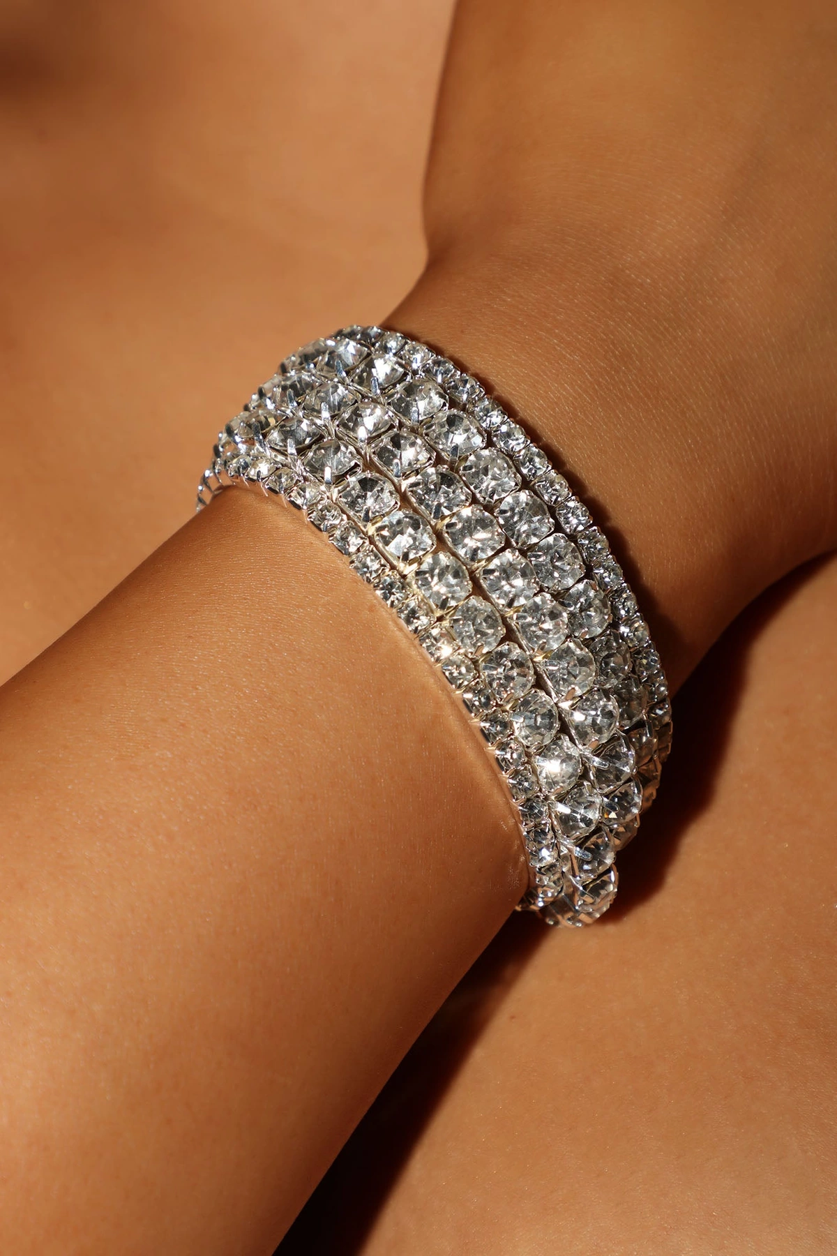 A Little Glam Moment 5 Piece Bracelet Set - Silver — Prateado