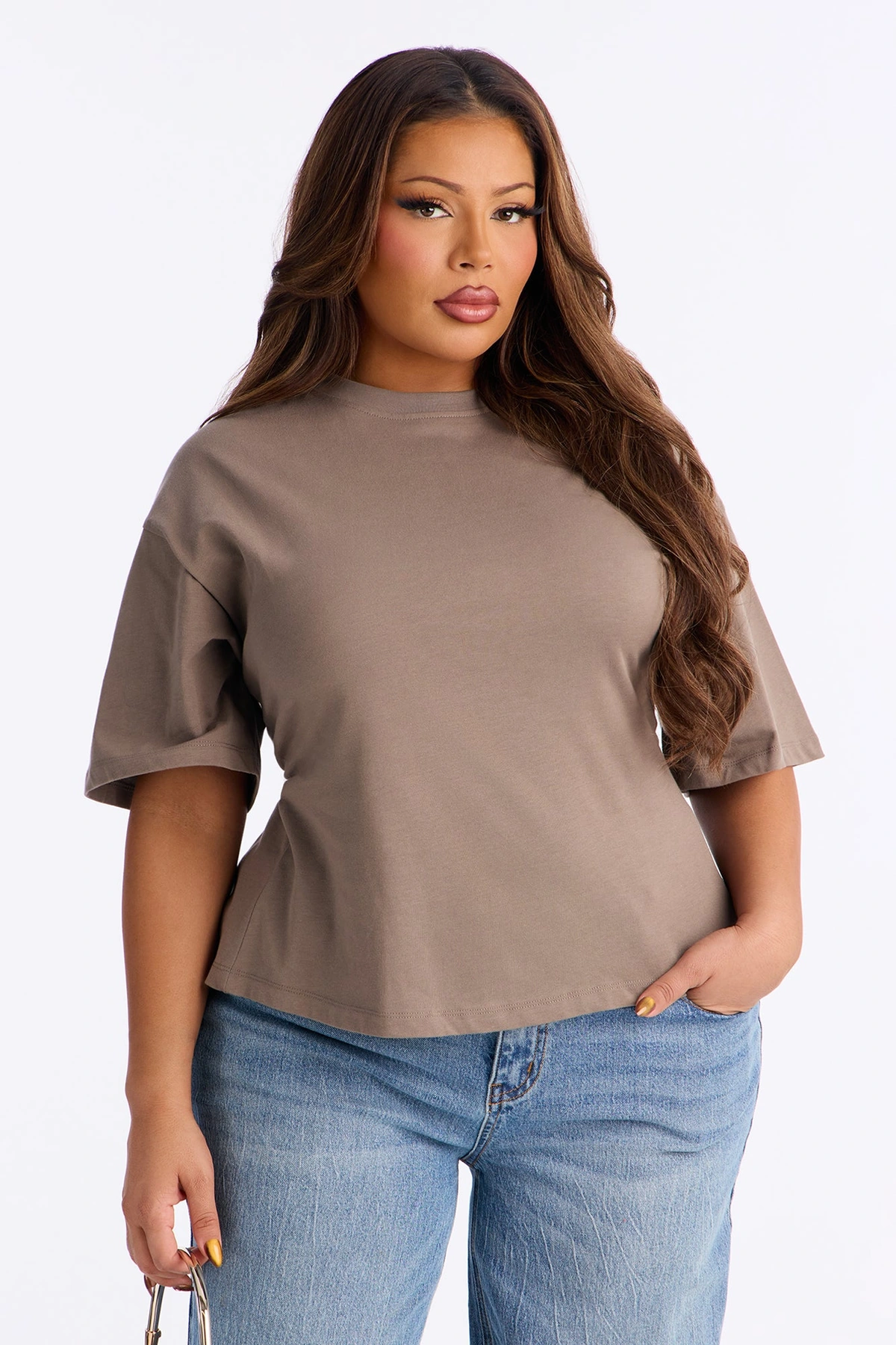Jayden Fitted T-Shirt - Mocha — Moca