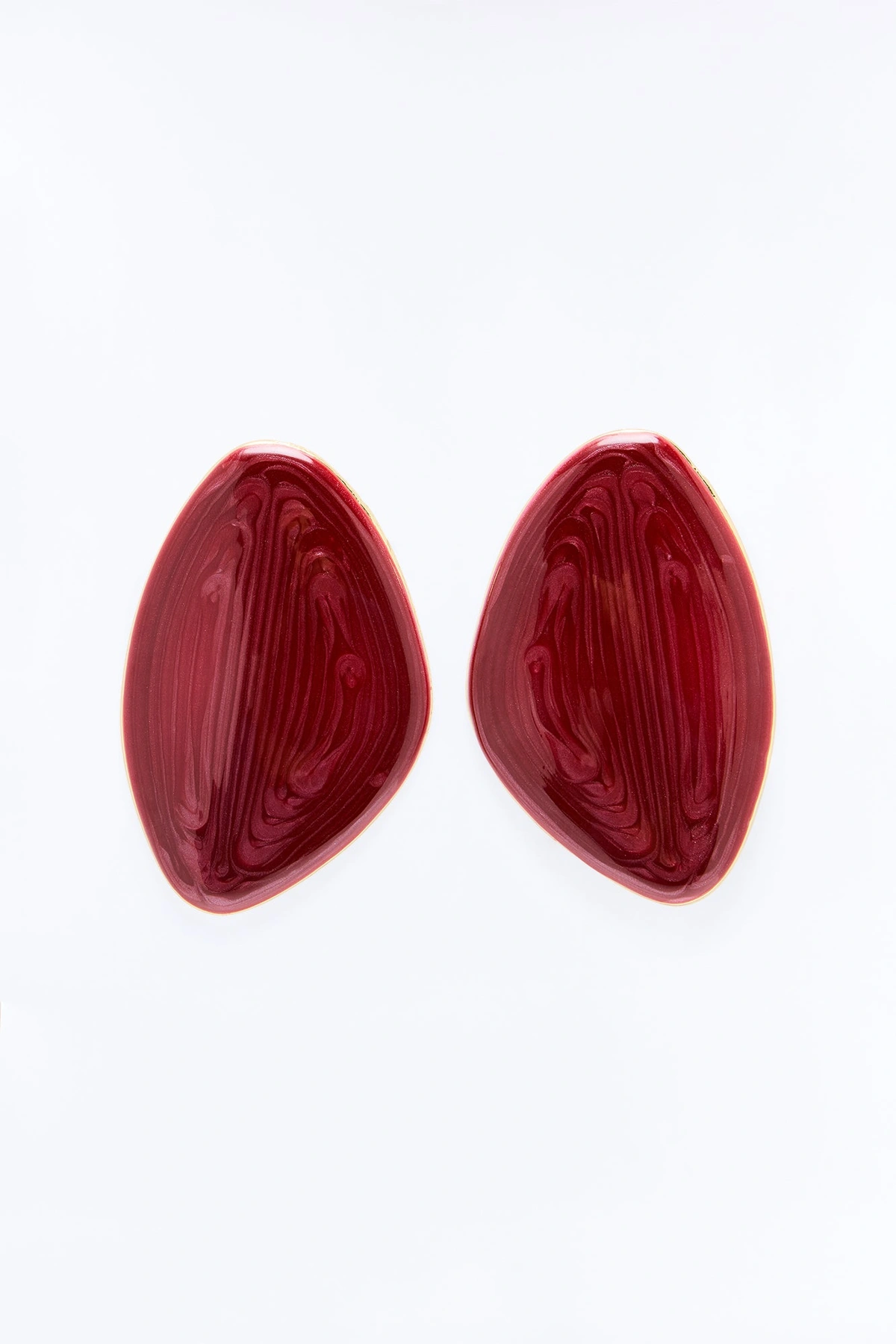 Gem Drop Earrings - Burgundy — Bordô