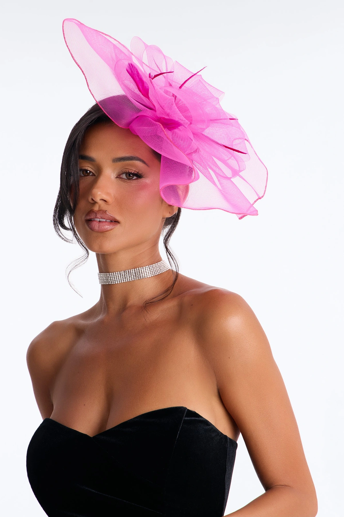 Royal Track Fascinator - Hot Pink — Hot Rosa