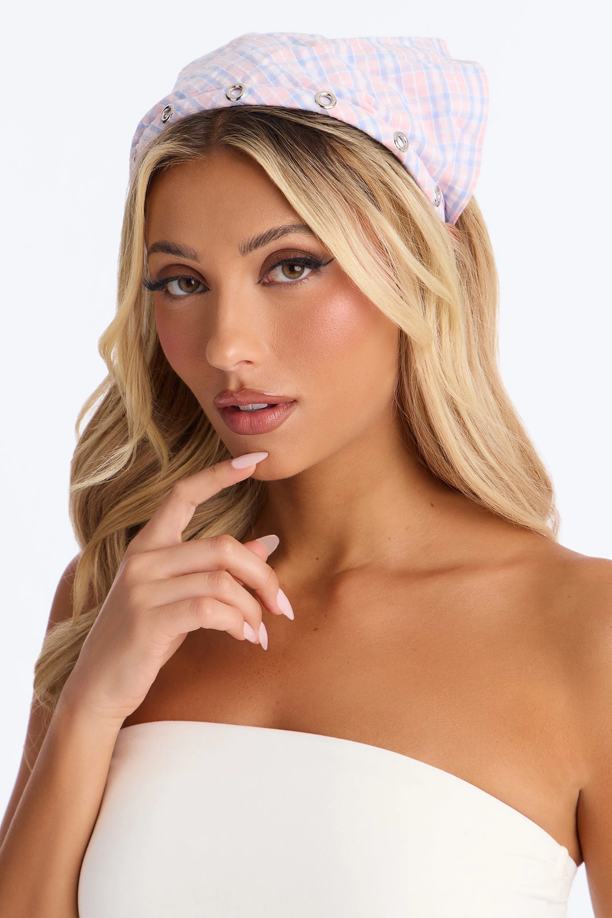 Picnic Babe Bandana Headband - Pink/combo — Rosa/combinação