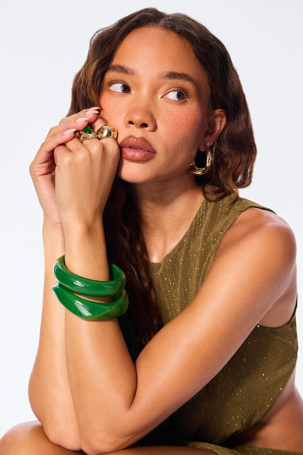 Tropical Forecast 2 Piece Bracelet Set - Green — Verde
